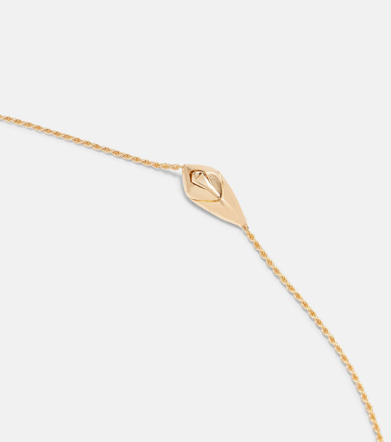 Bottega Veneta Rana embellished gold-plated necklace outlook