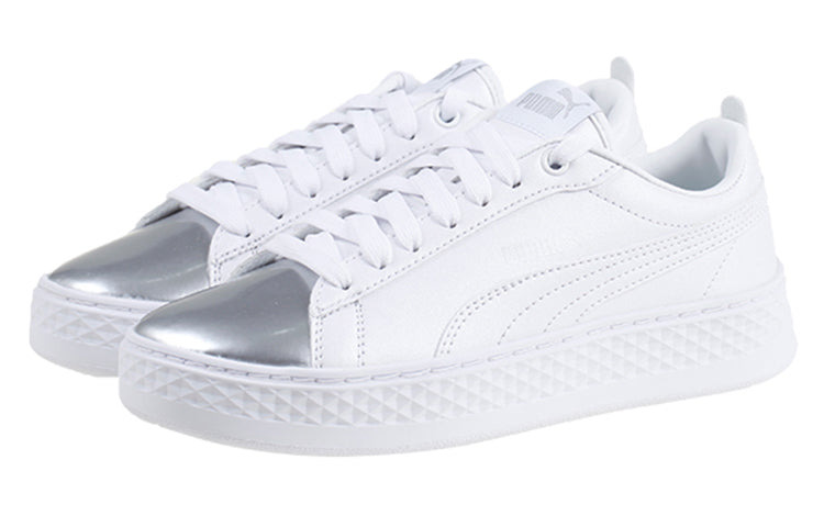 (WMNS) PUMA Smash Platform Classic Skateboarding Shoes Silver 366927-01 - 3