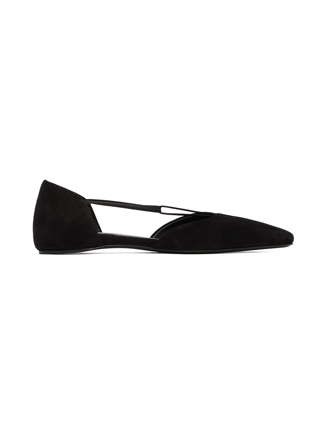 Black 'The Suede T-Strap' Ballerina Flats - 1
