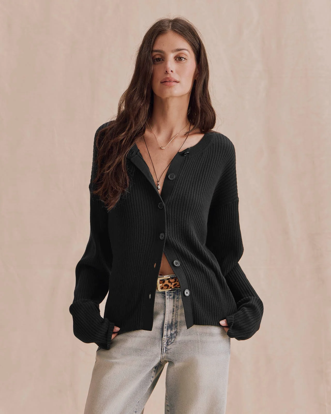 Georgie Rib Cardigan - 1