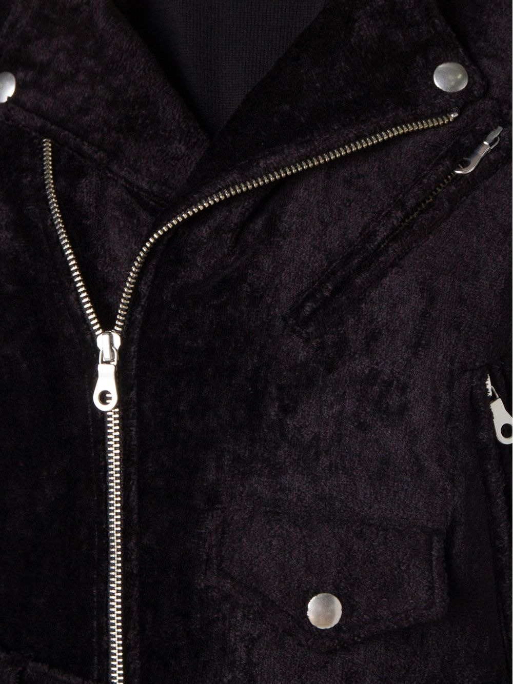 velvet biker jacket - 5