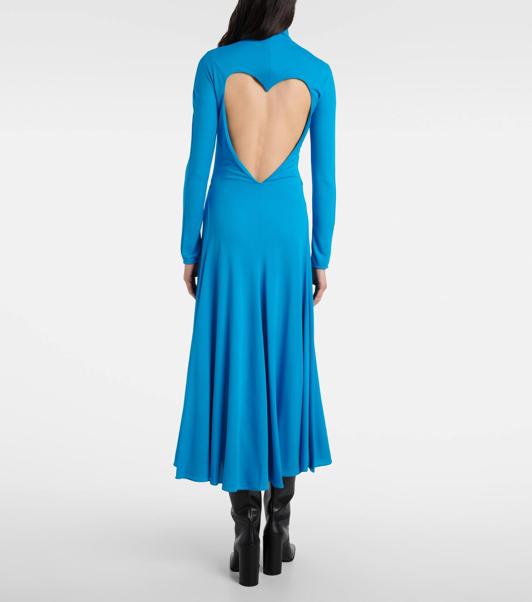 Open-back jersey midi dress - 3