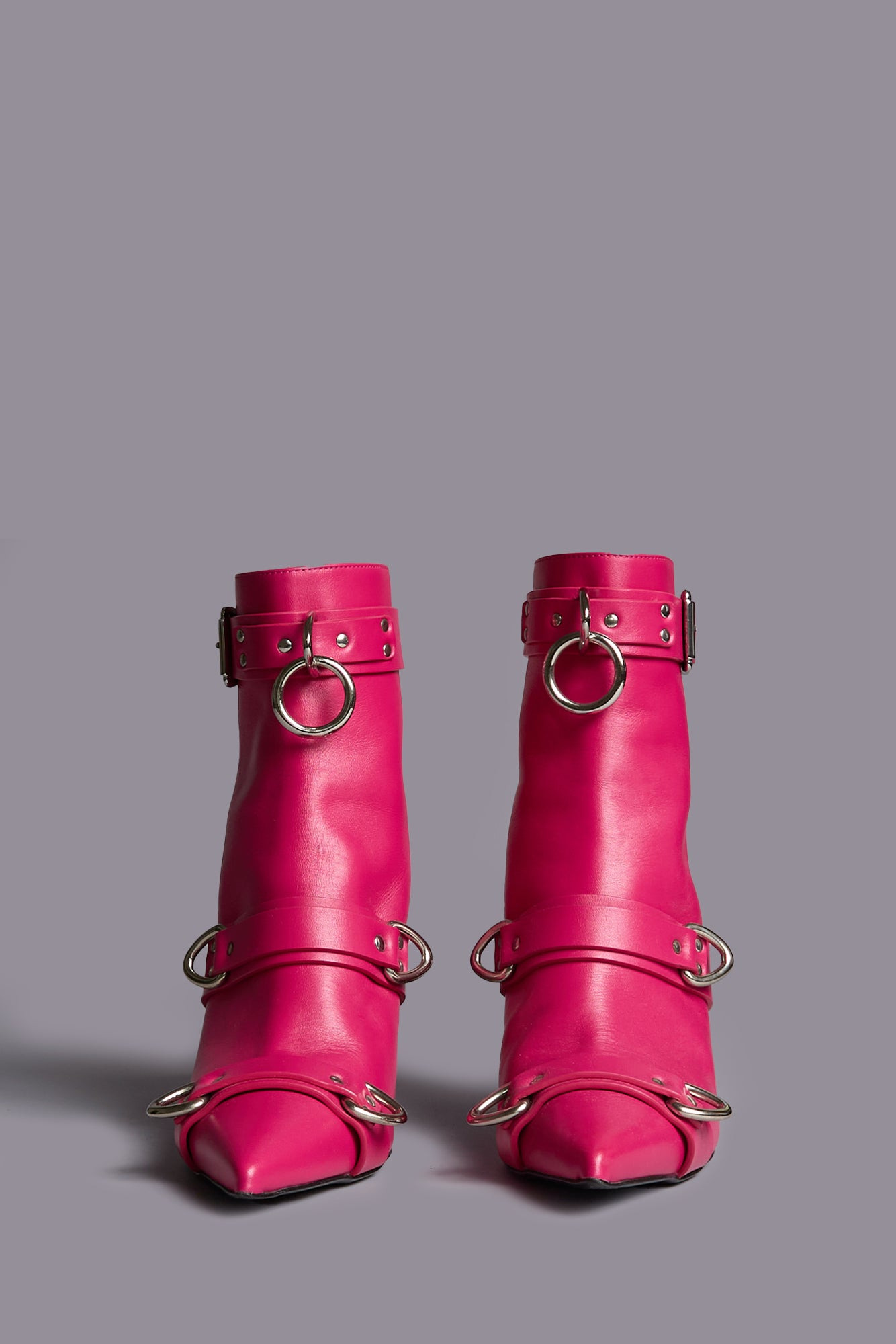 STRAPPED SKINNY ANKLE HEELED BOOT - 3