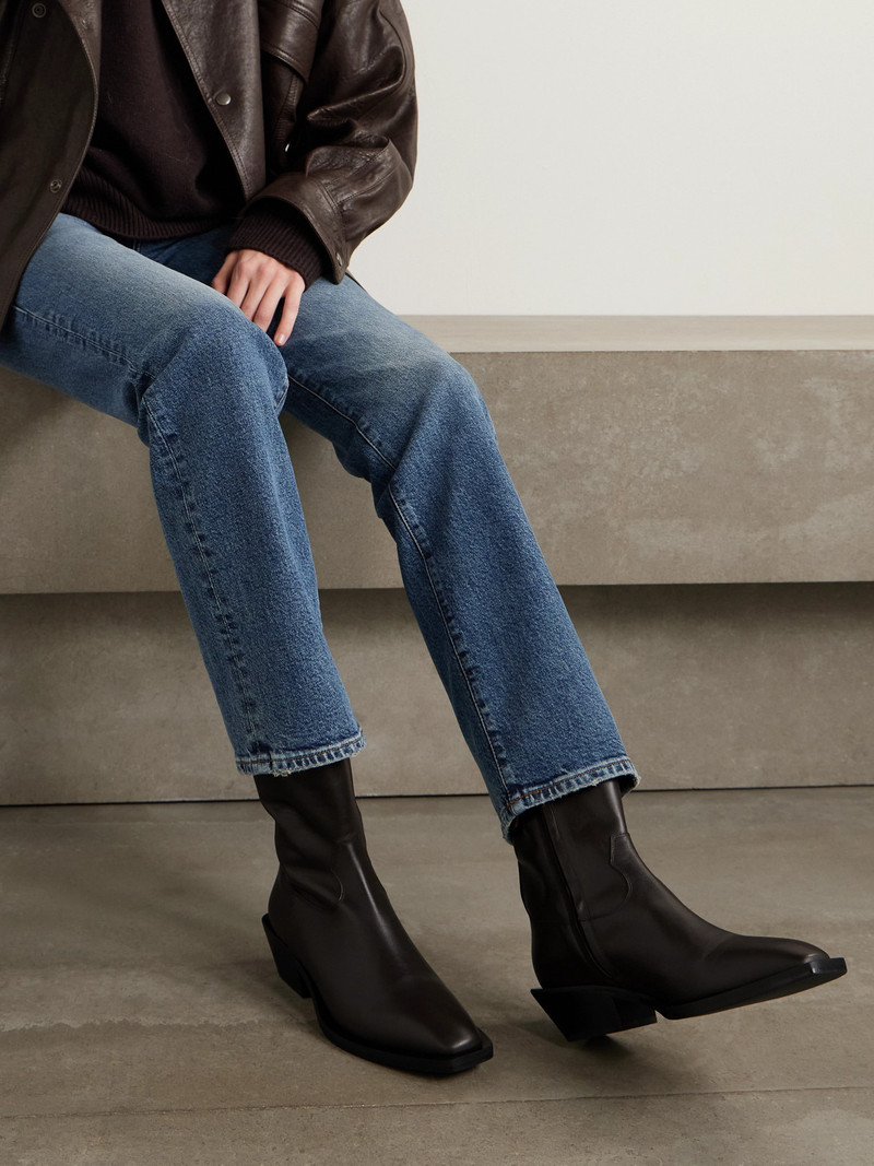 Aeyde Luis Leather Ankle Boots outlook