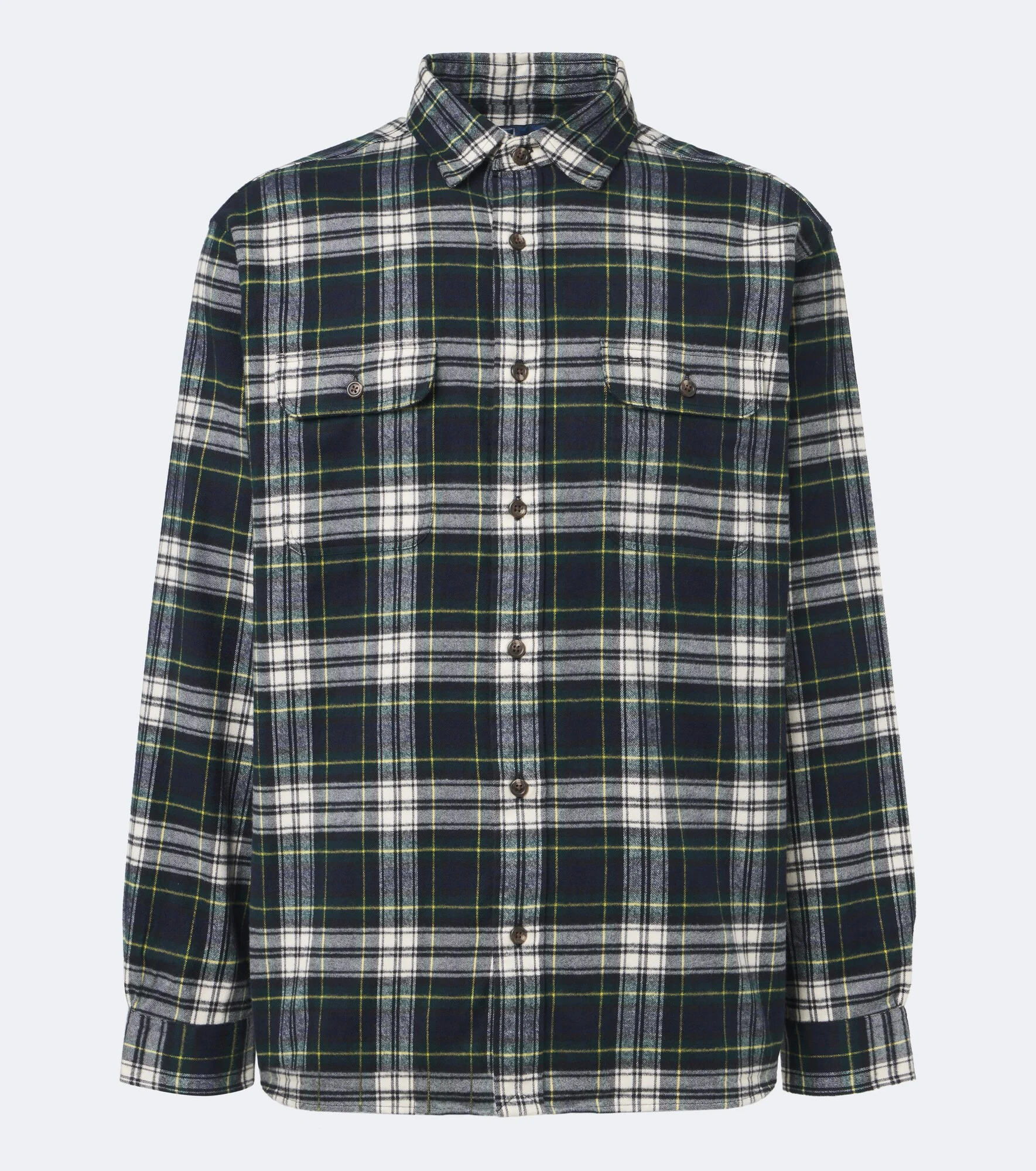 Checked cotton flannel shirt - 1