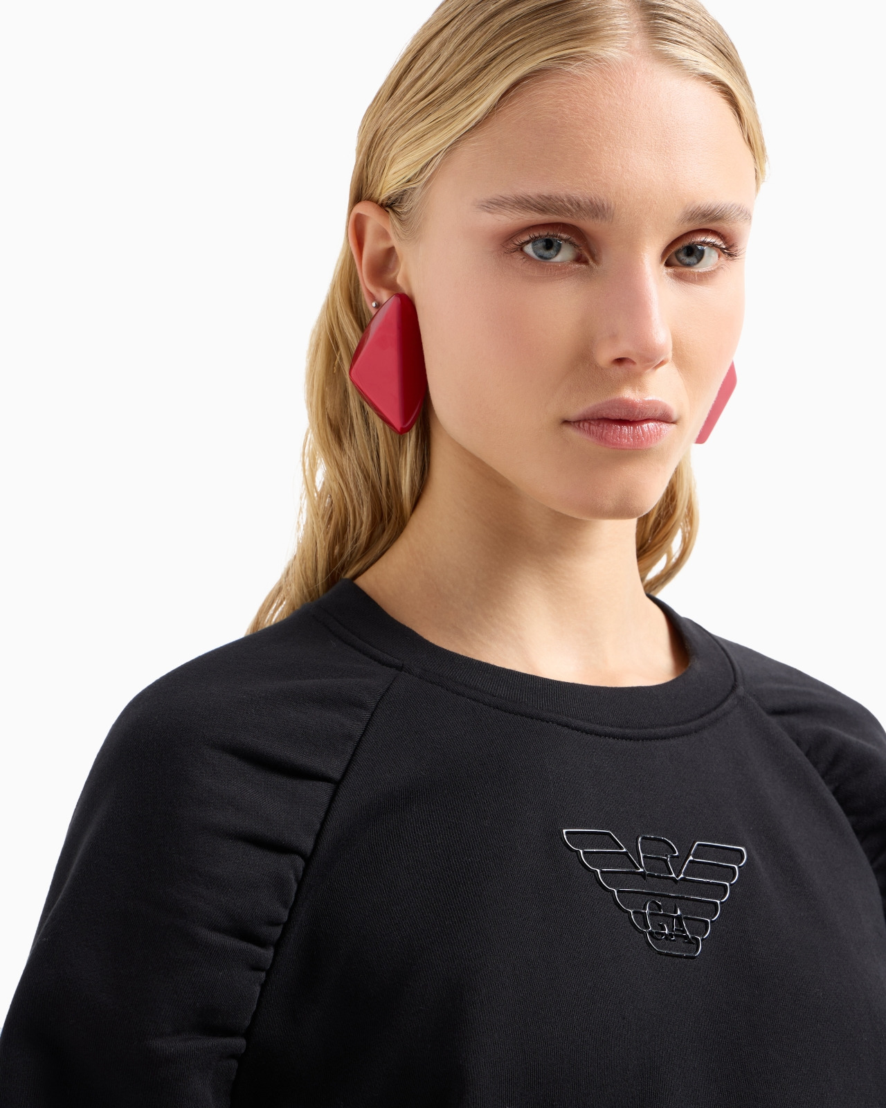 ASV organic French terry sweatshirt with shiny rubberised eagle - 5