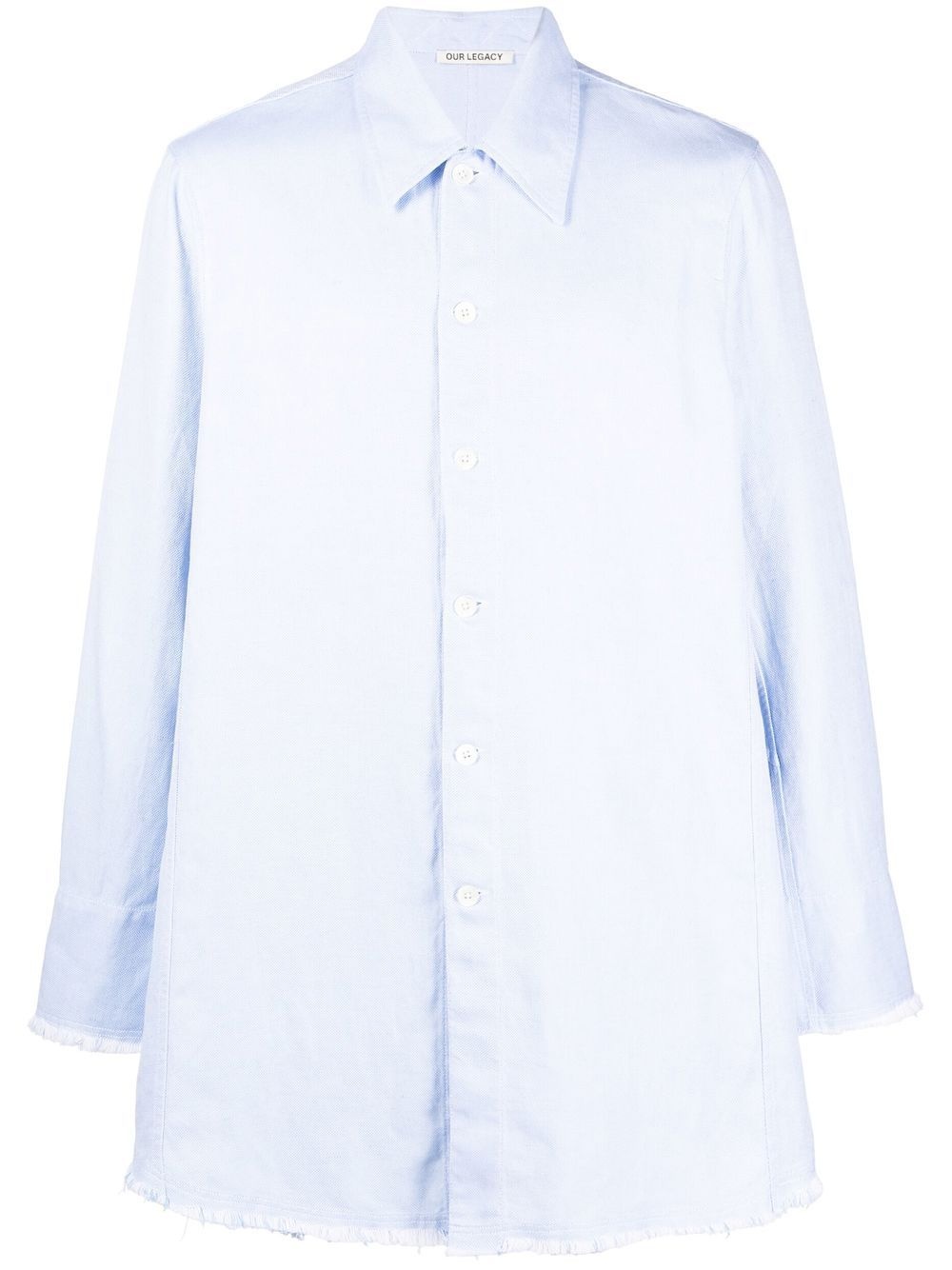 longline raw-cut shirt - 1