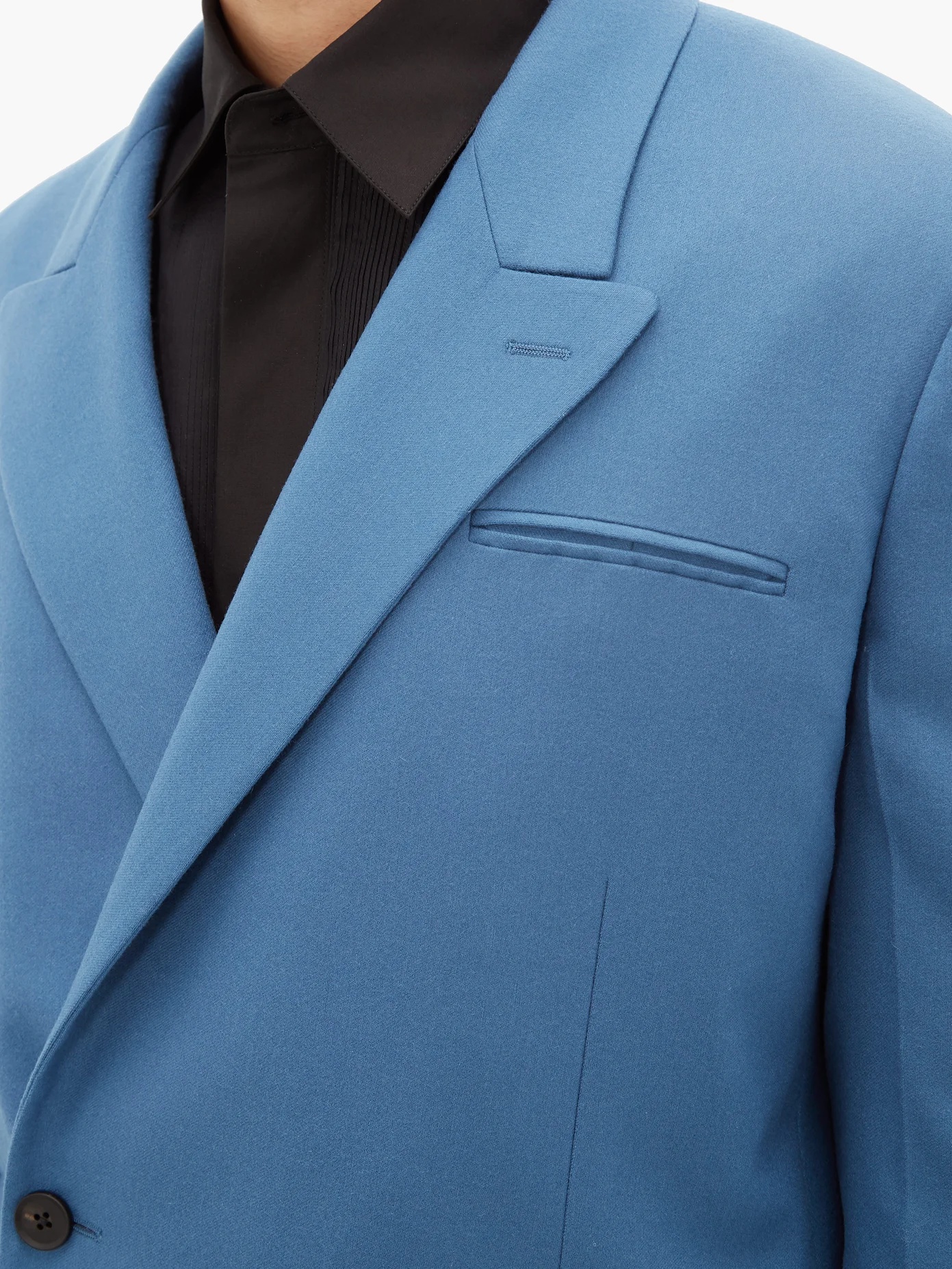 Double-breasted cashmere-blend suit jacket - 3