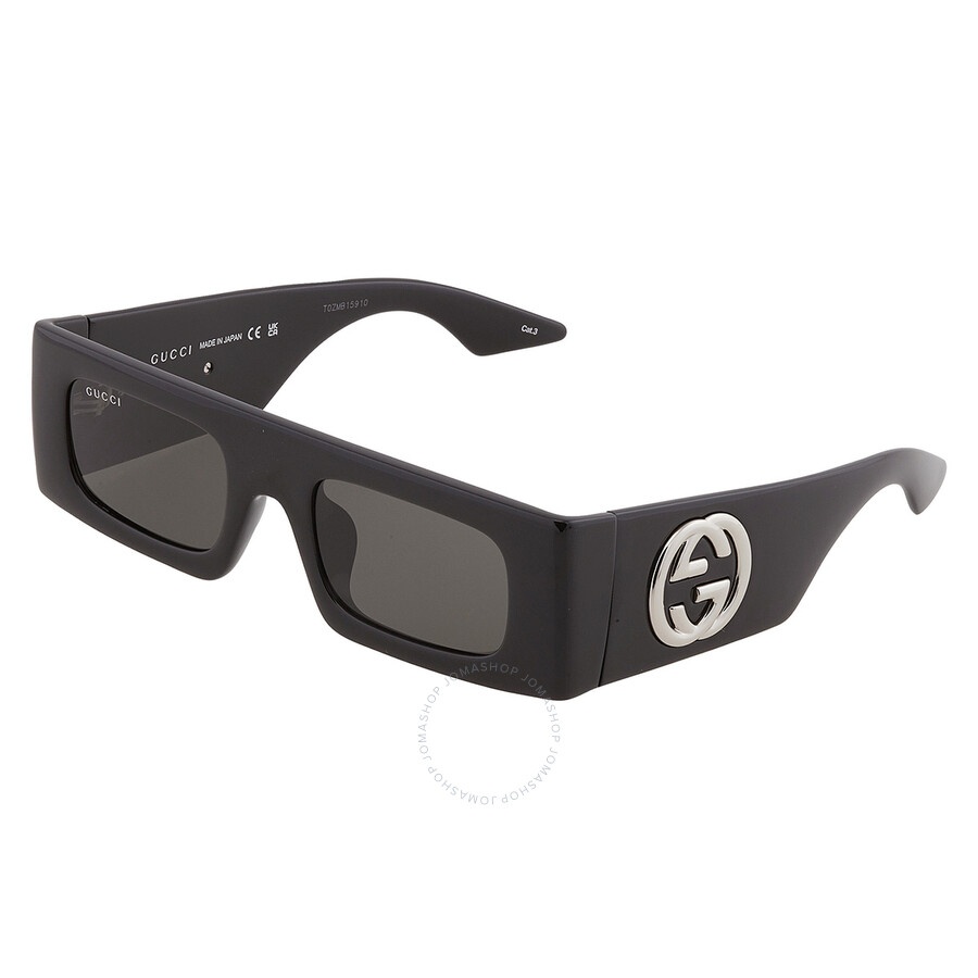 Gucci Grey Rectangular Ladies Sunglasses GG1646S 001 49 - 3