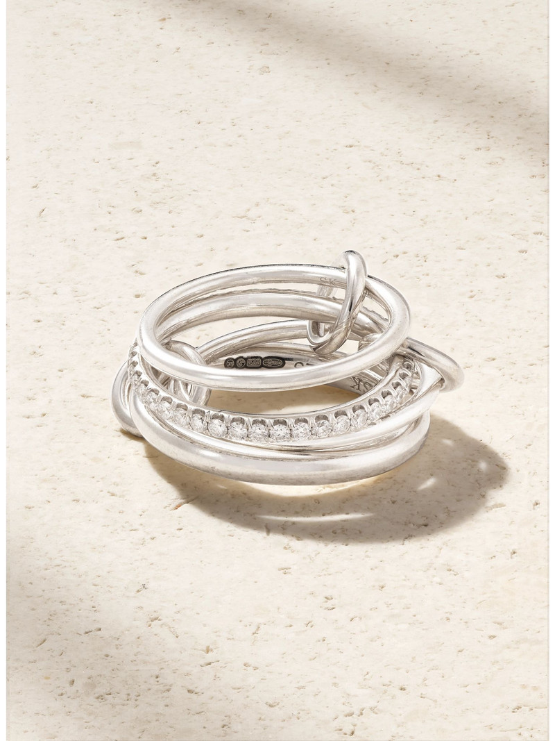 Nimbus sterling silver diamond ring Silver - 1
