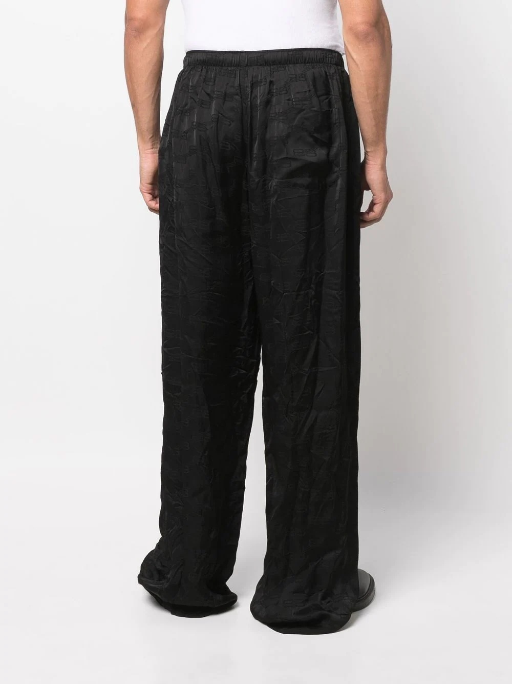 crease-effect jacquard pyjama trousers - 4