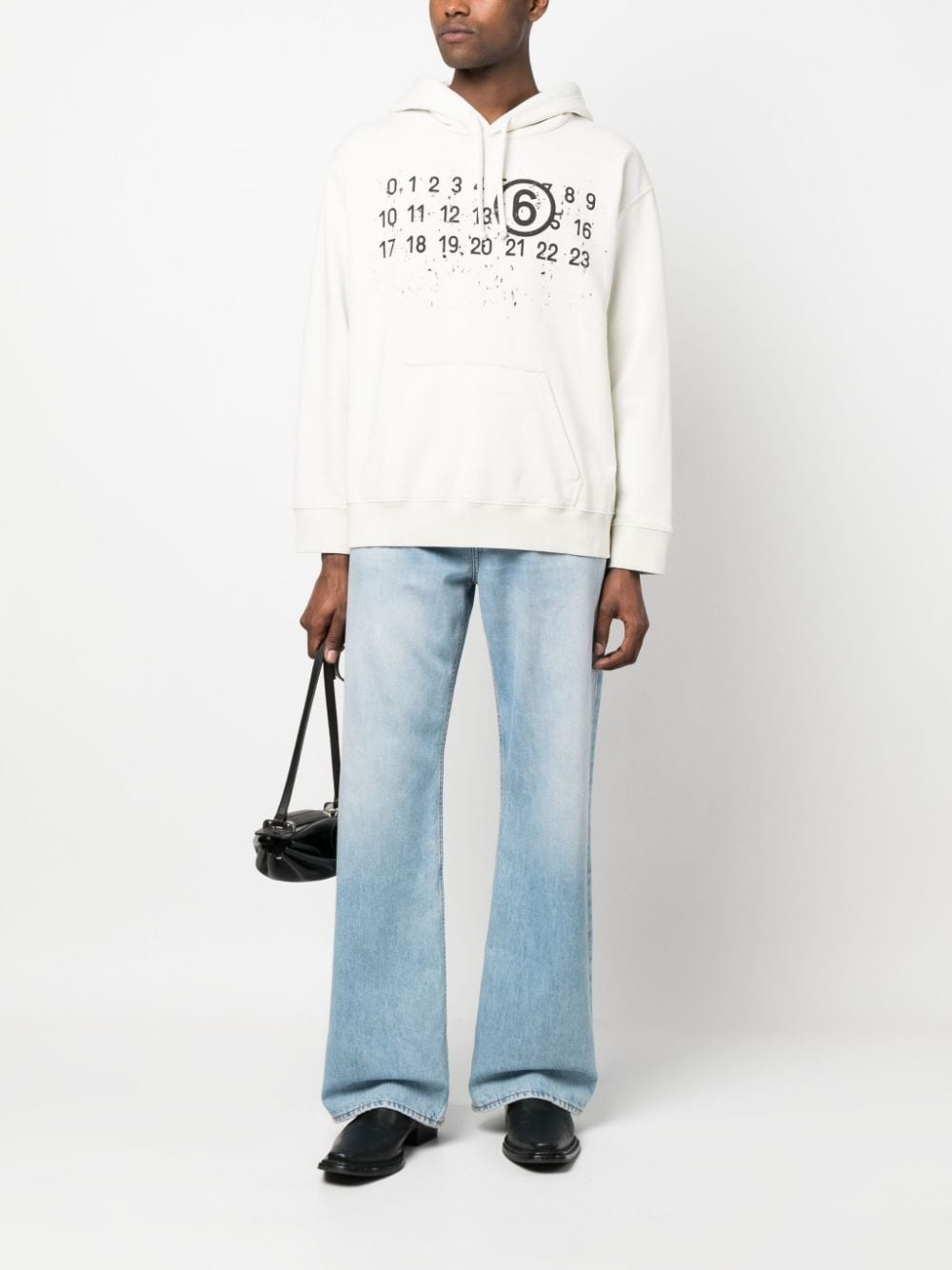 logo-print distressed hoodie - 2