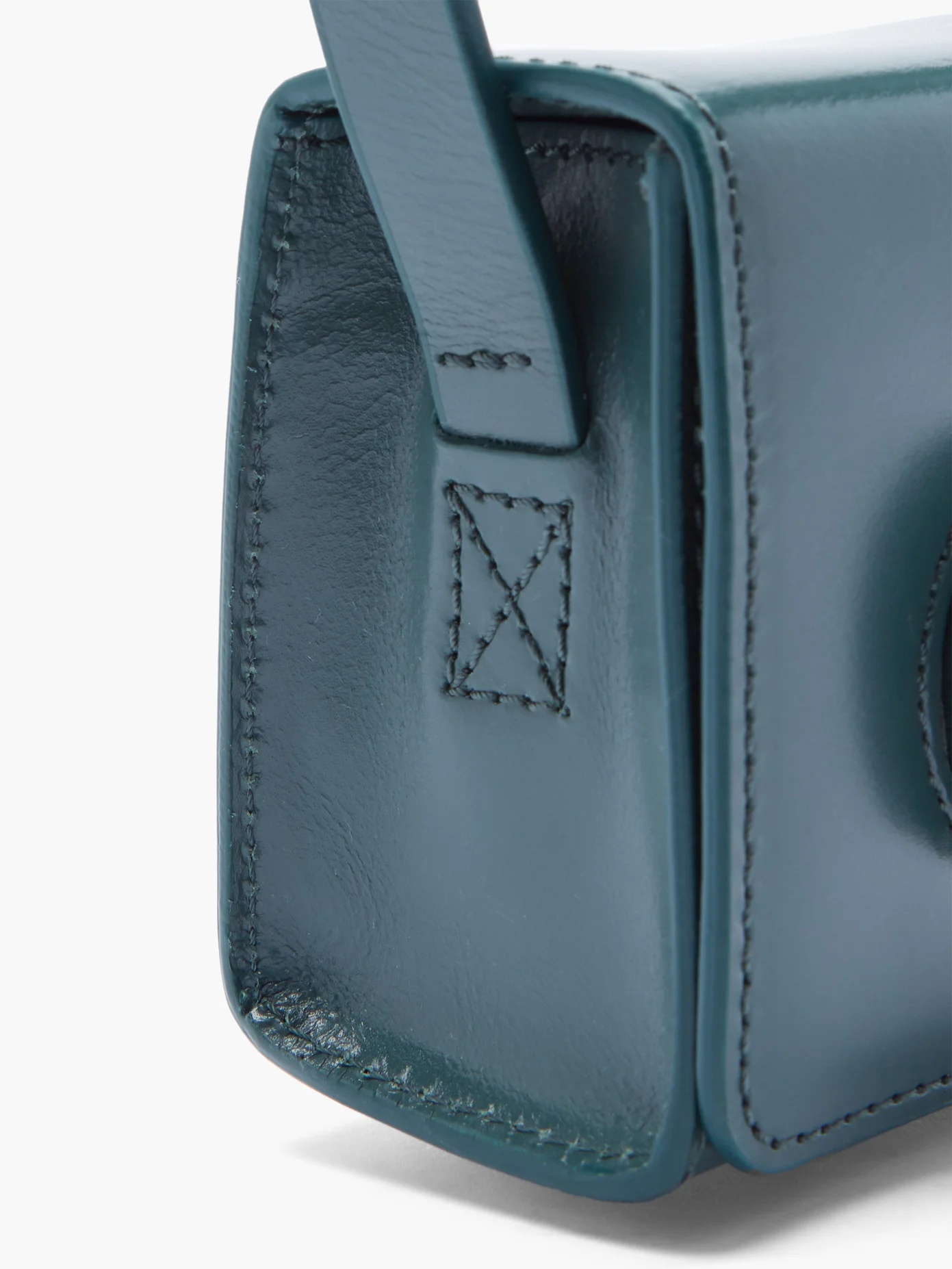 Camera mini grained-leather cross-body bag - 5