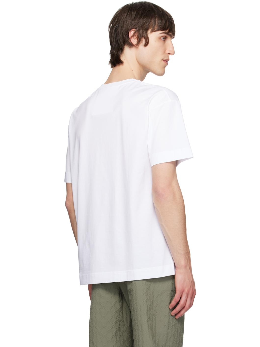 White Cotton Monogram 72 T-shirt - 3