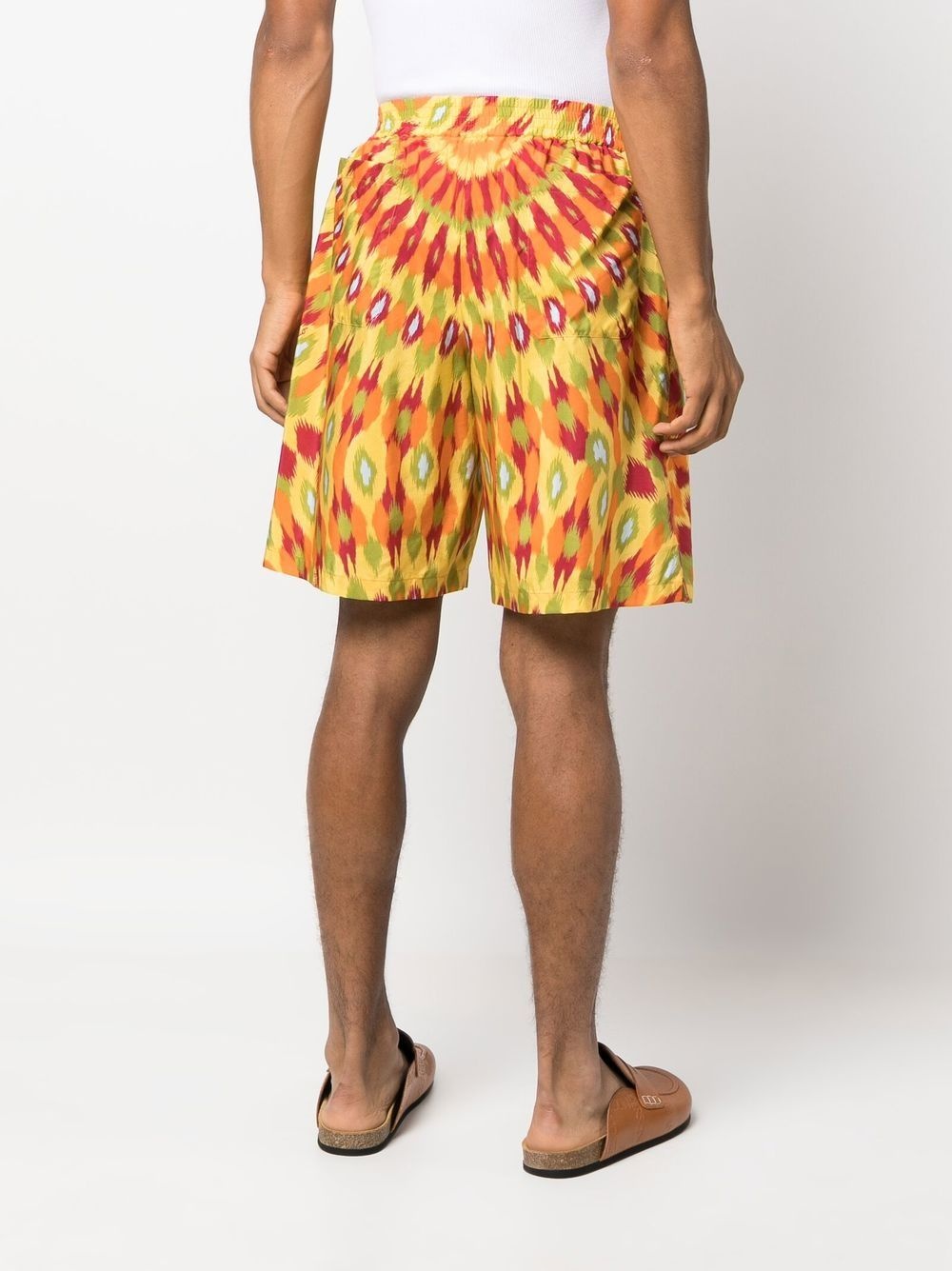 abstract-print track shorts - 4