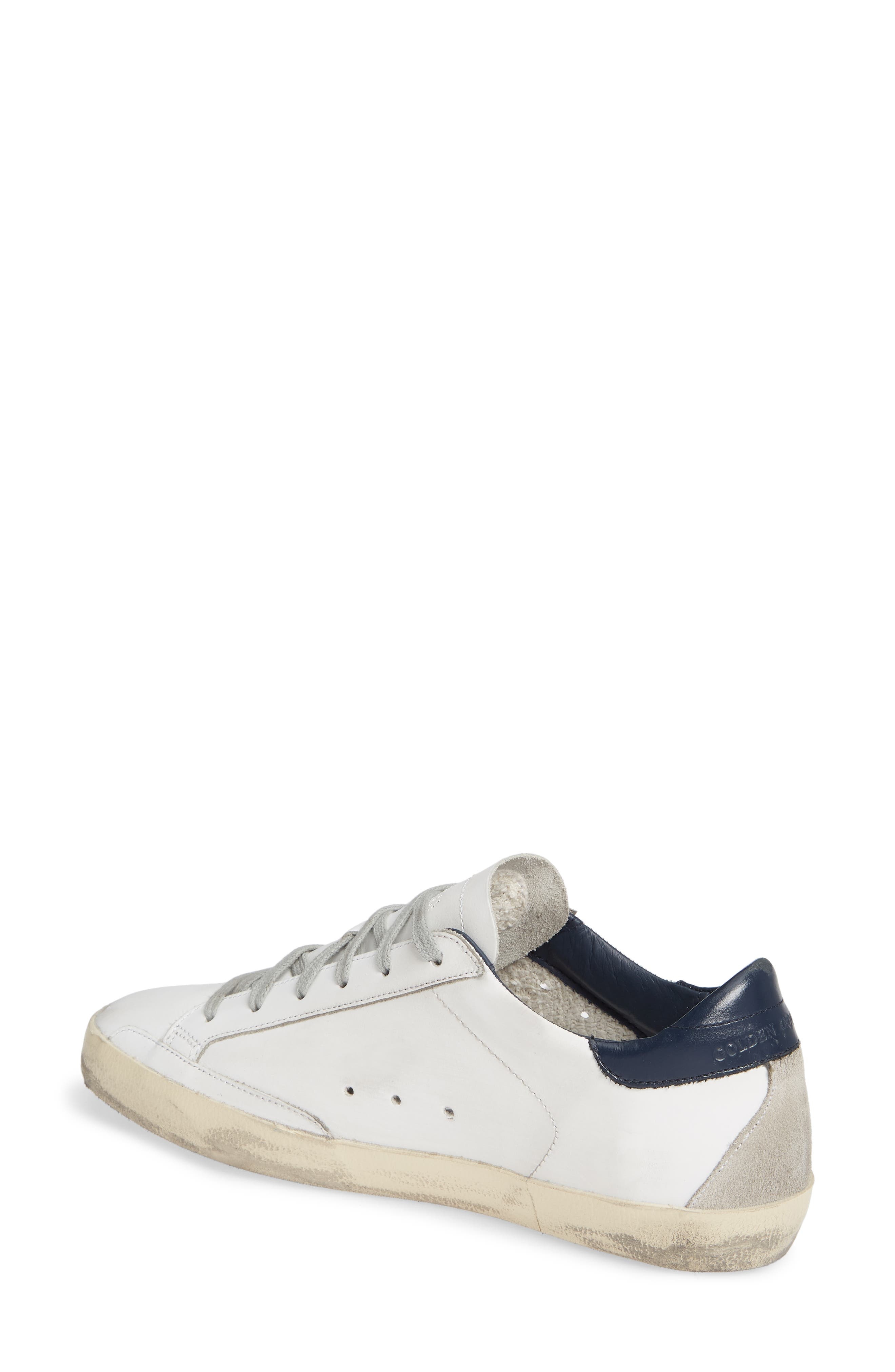 Golden Goose Super-Star Low Top Sneaker in White/Ice/Night Blue at Nordstrom - 2