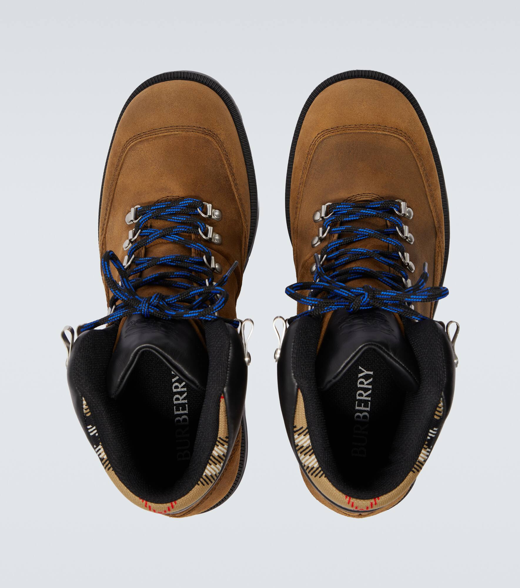 Suede lace-up boots - 4