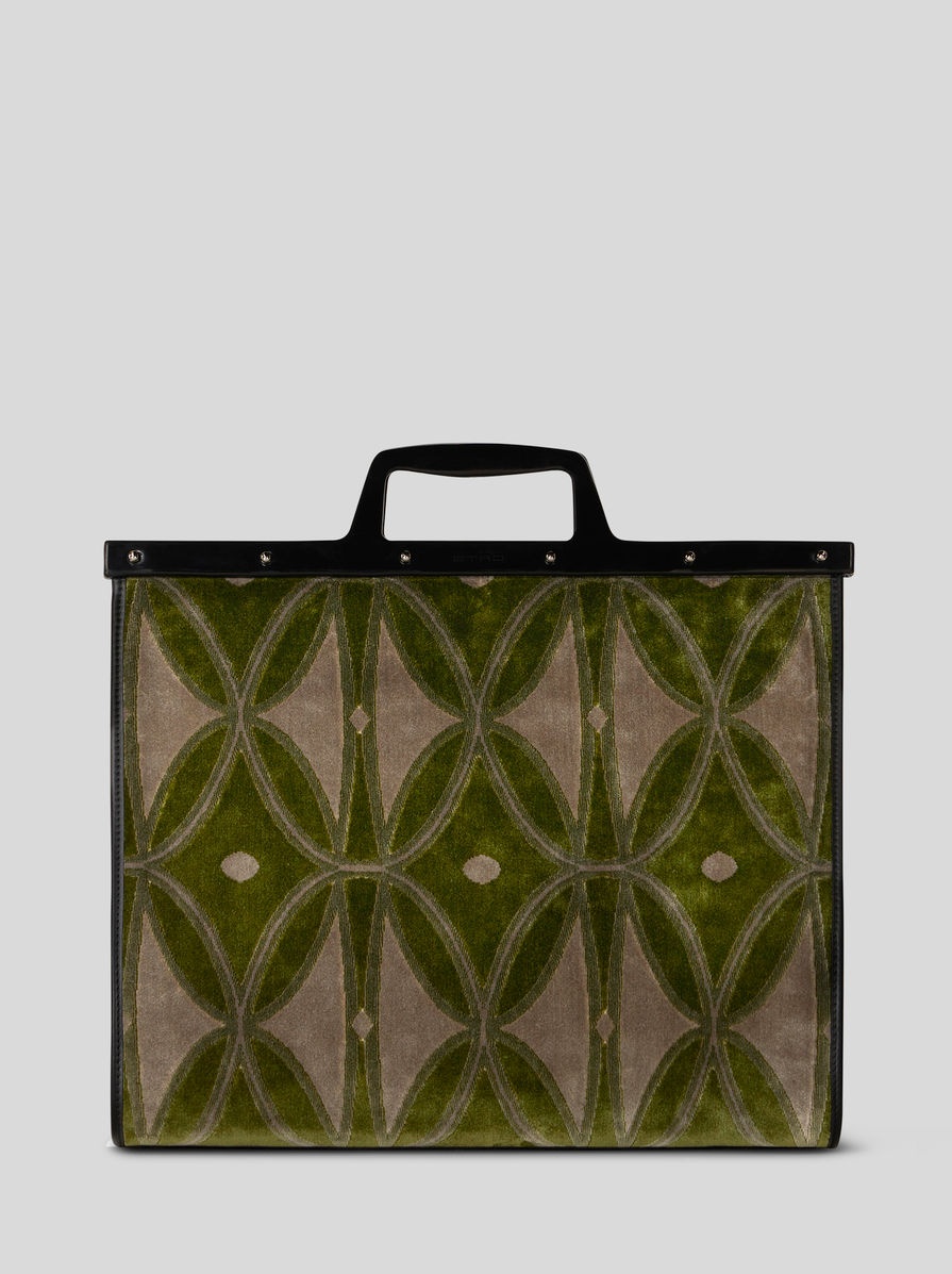 LARGE JACQUARD LOVE TROTTER BAG - 3