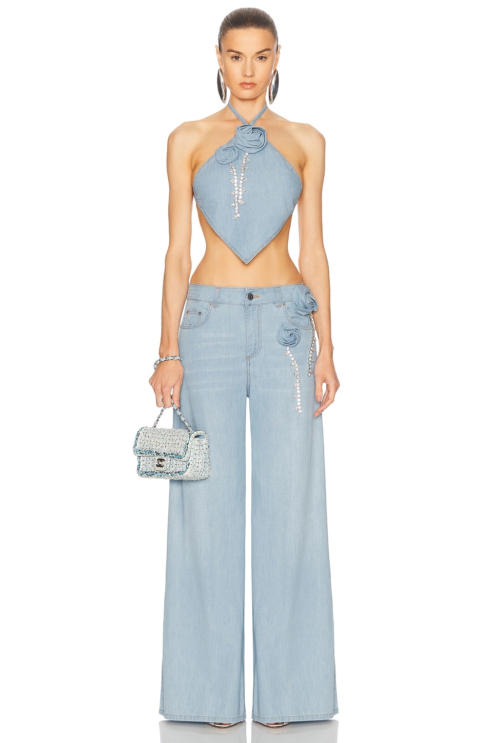 Crystal Rosette Handkerchief Top - 4