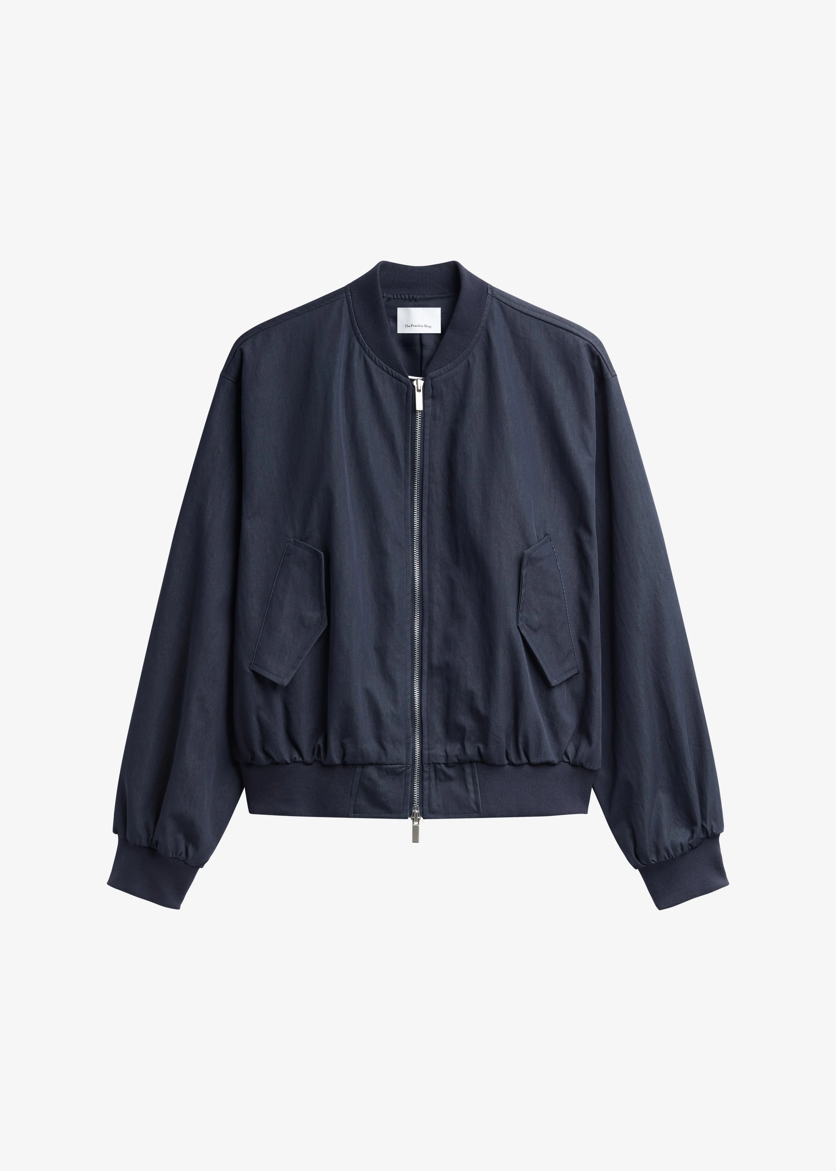 Davron Denim Effect Bomber Jacket - Dark Navy - 1