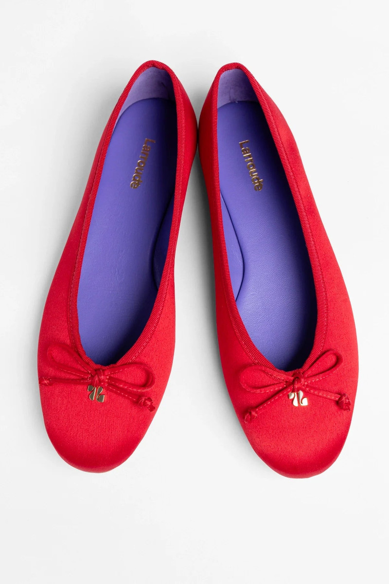 Pavlova Ballet Flat Cherry Satin 4