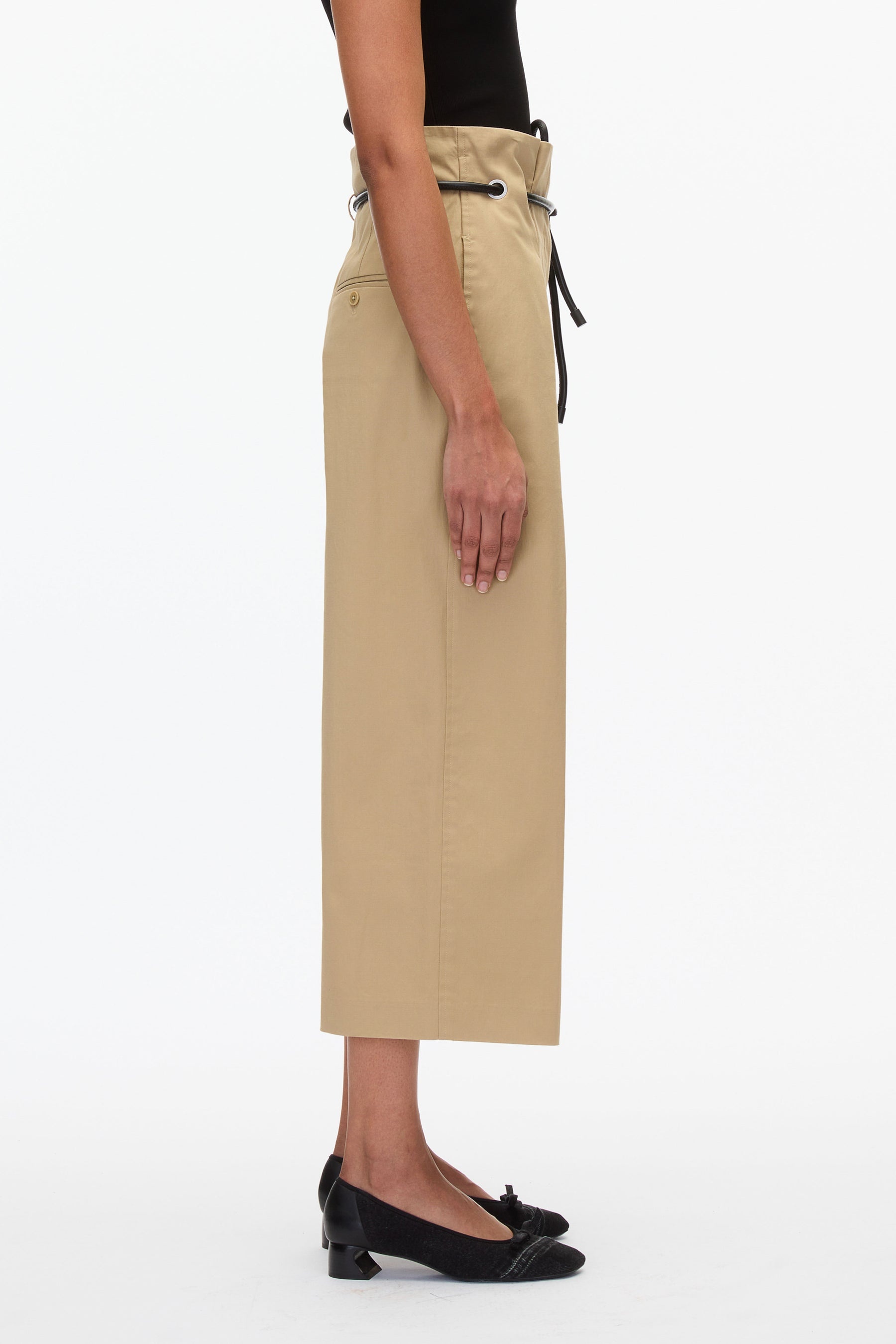 Cropped Wide Leg Origami Trousers - 3