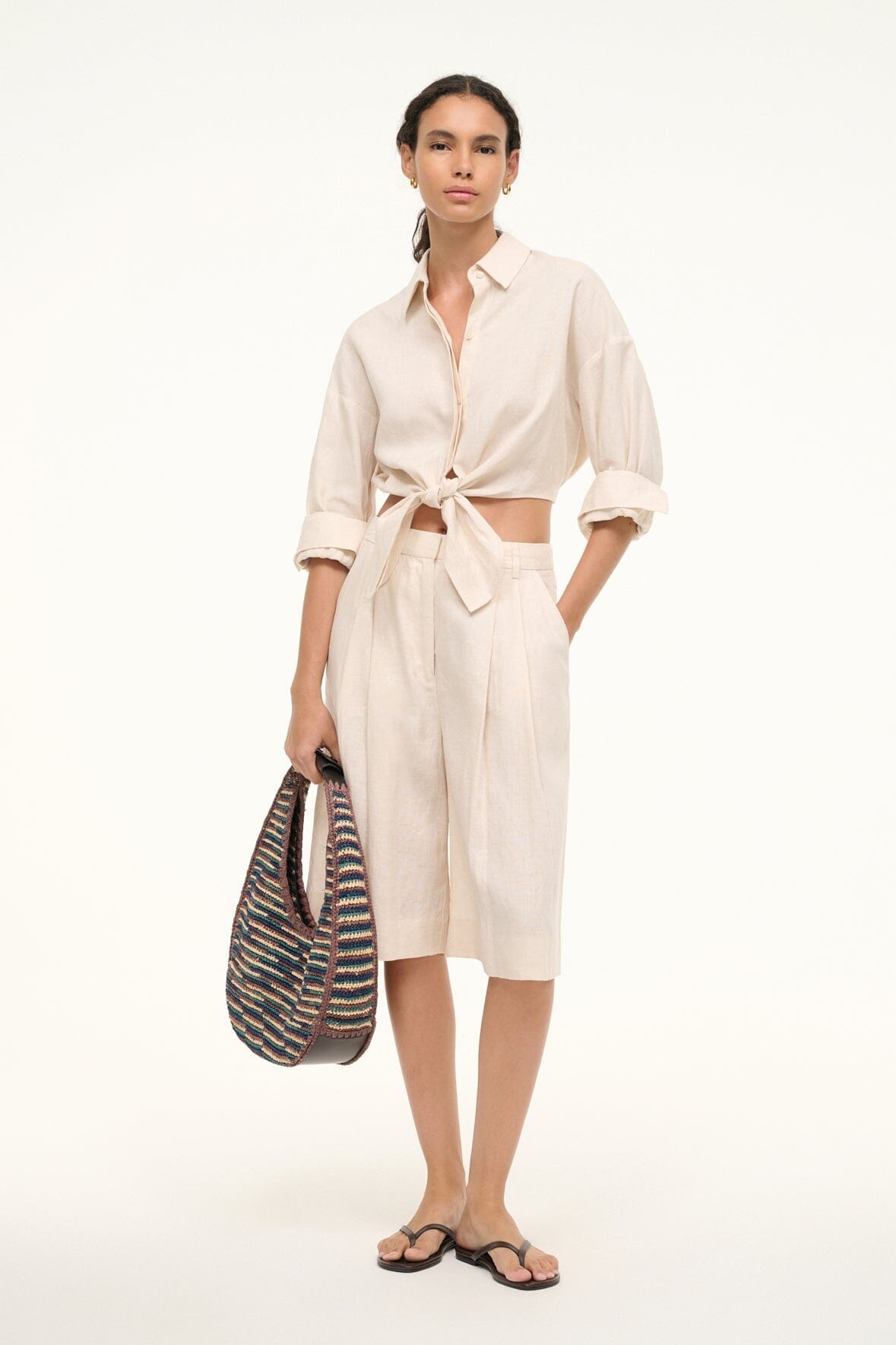 STAUD LISA LINEN TOP NATURAL - 3