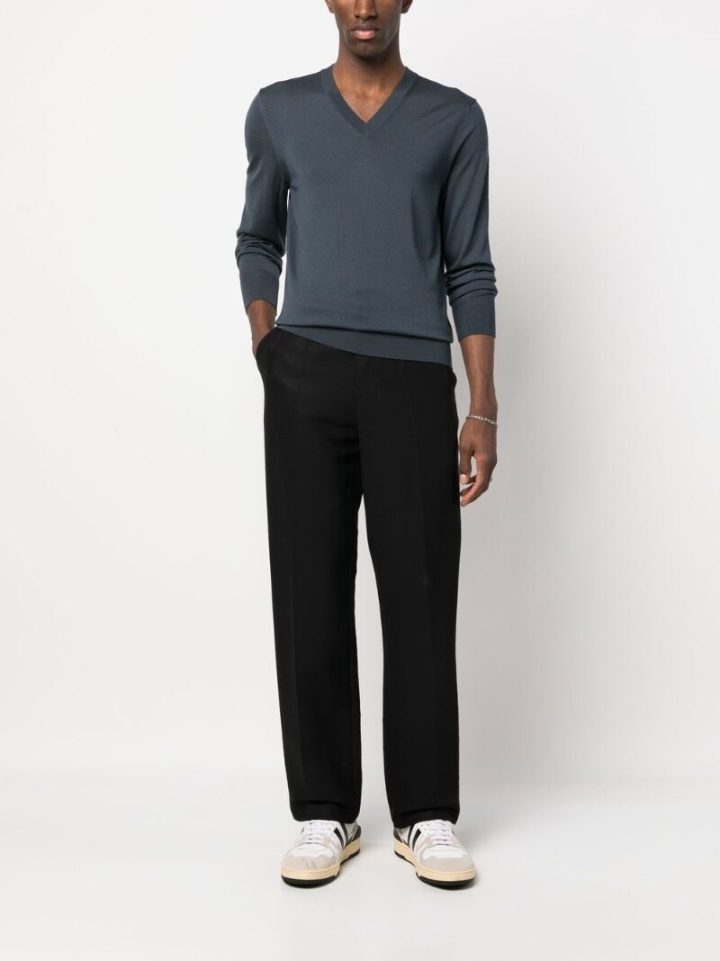 V-neck wool jumper - 2
