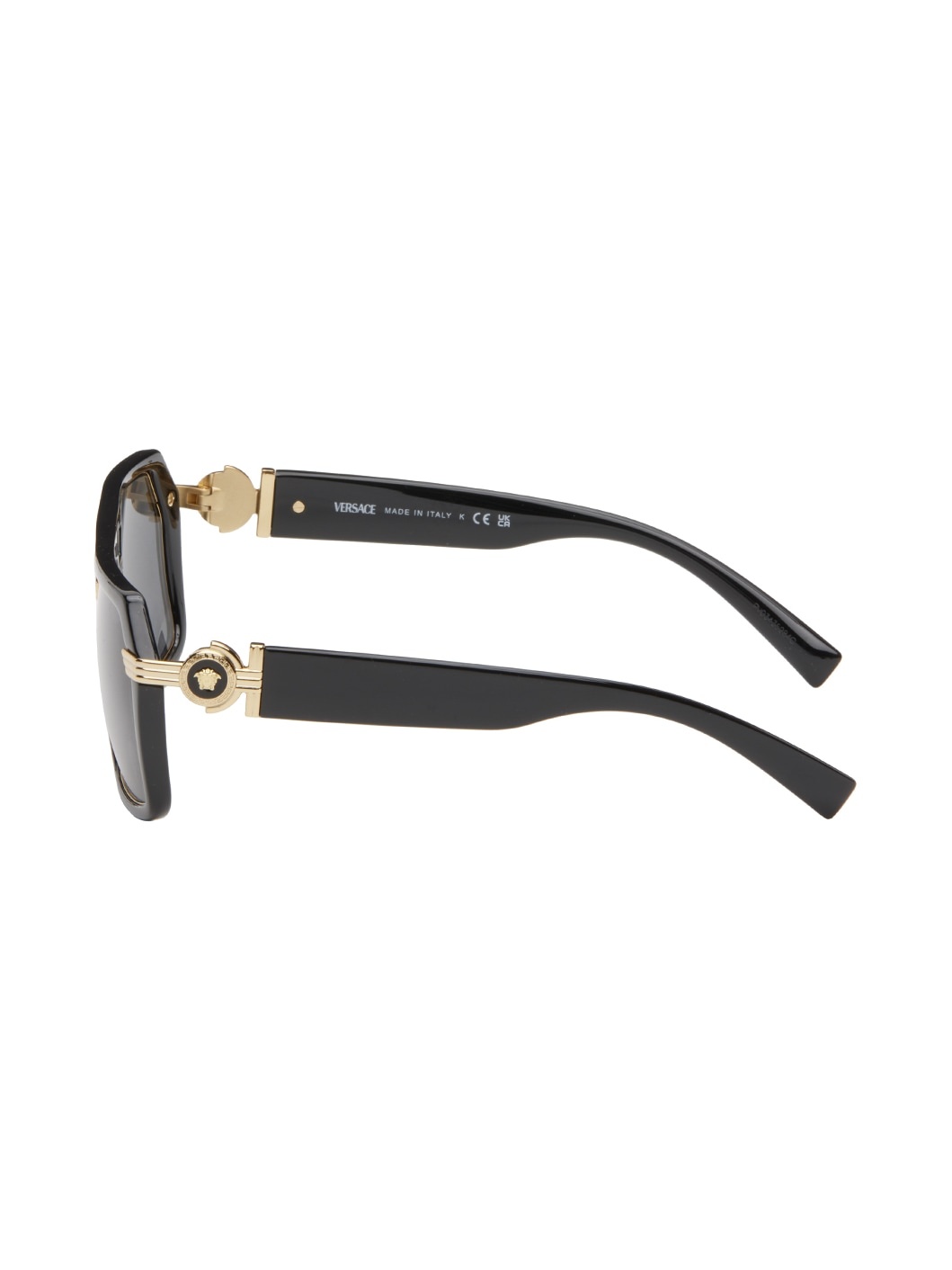 Black Vintage Icon Pilot Sunglasses - 3