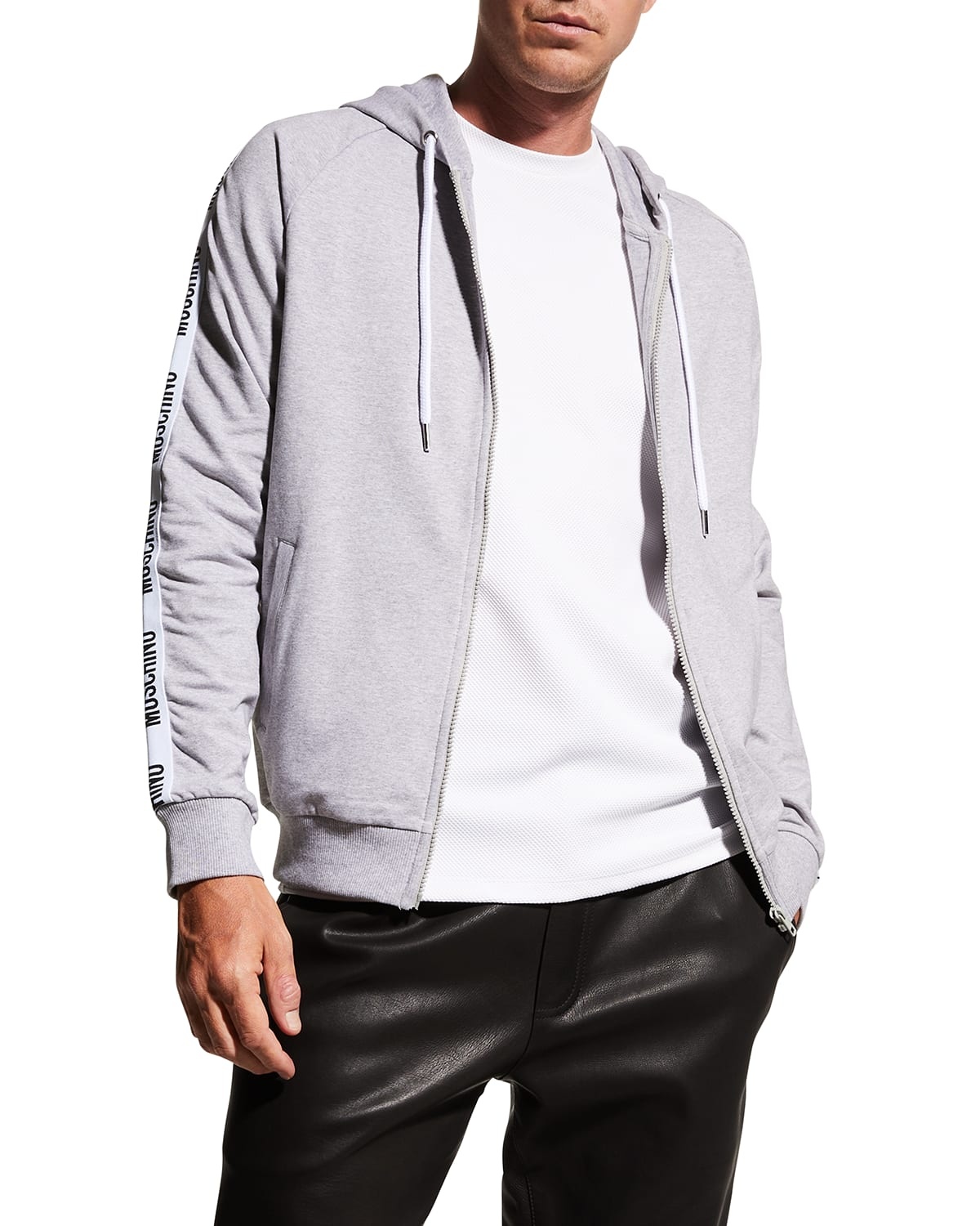 Men's Logo-Tape Zip Hoodie - 4