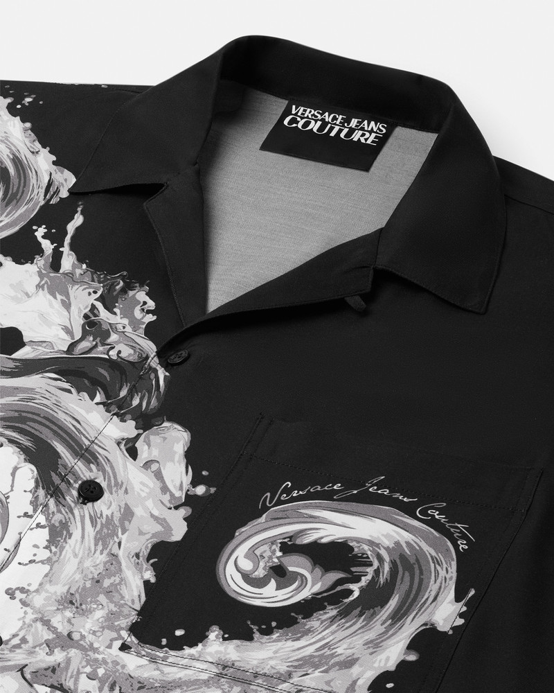 VERSACE JEANS COUTURE Printed Twill Viscose Shirt outlook