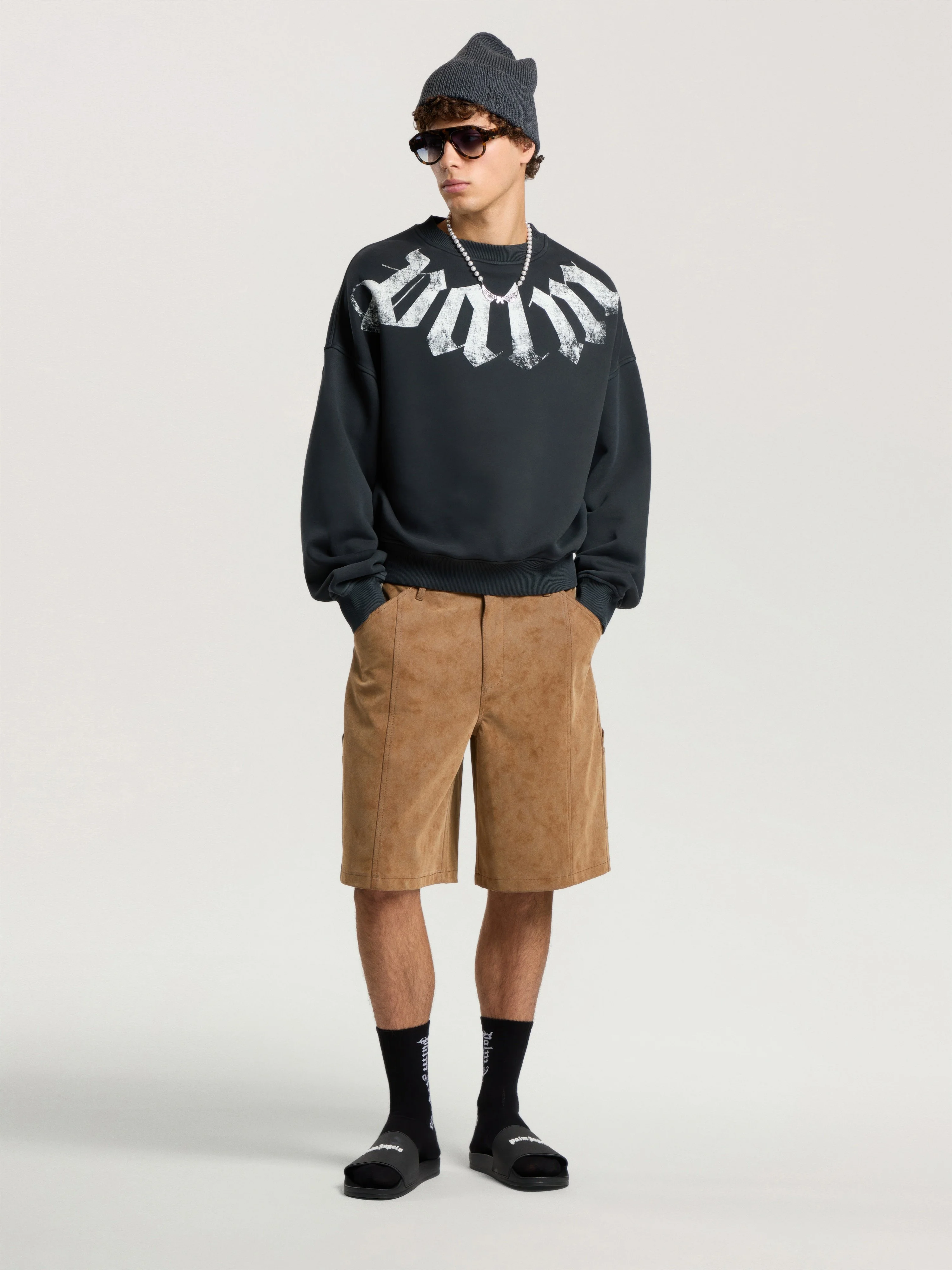 Big Neck Logo Loose Sweatshirt - 1