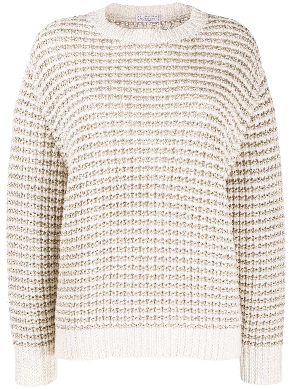 metallic textured knit jumper - 1