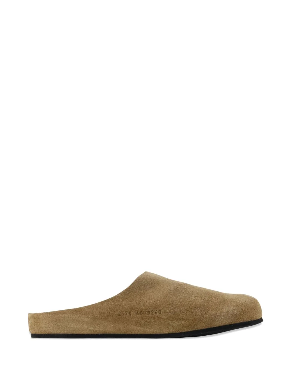 almond-toe suede mules - 1