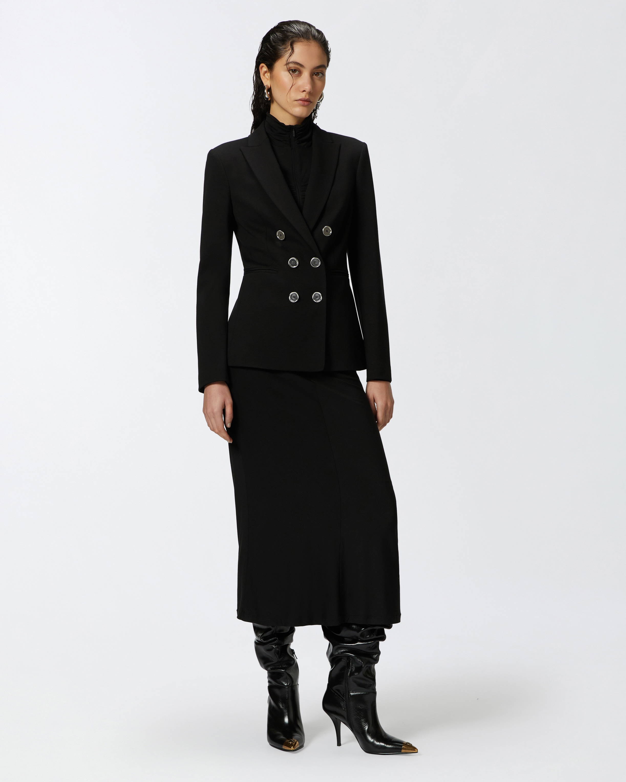 FULL MILANO-KNIT TECHNICAL FABRIC BLAZER - 3