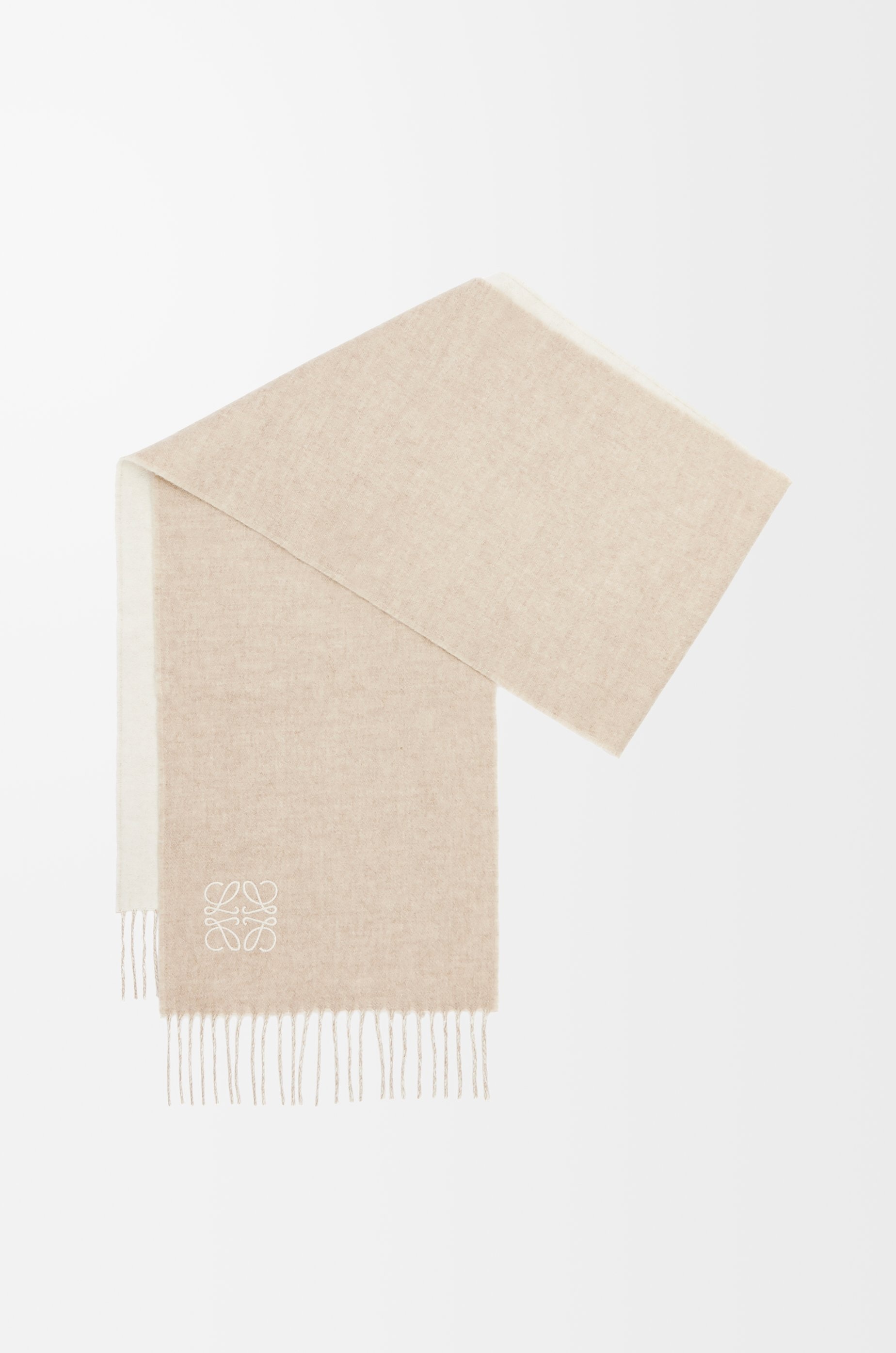 Bicolour scarf in wool and cashmere - 2