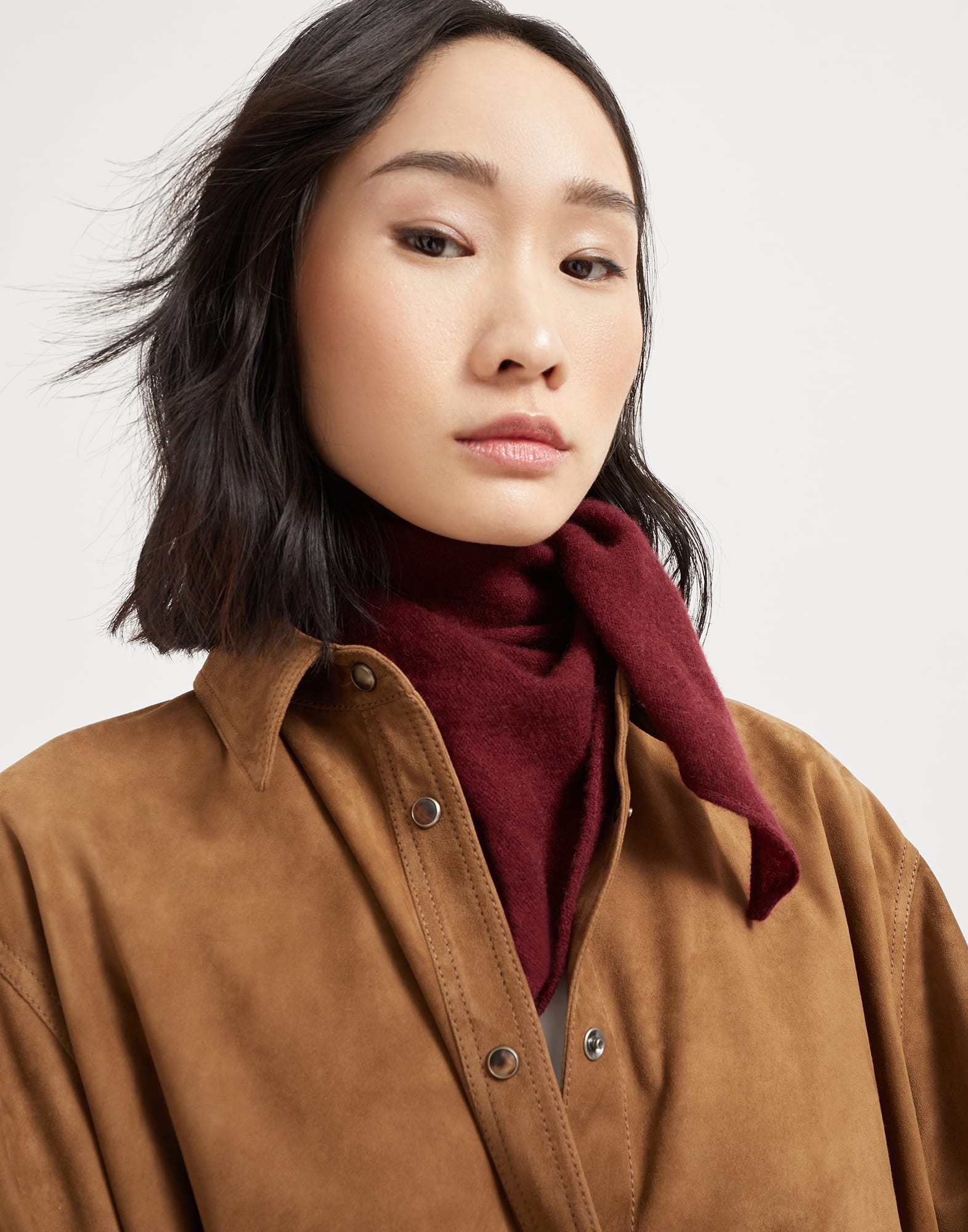 Cashmere foulard with monili - 3