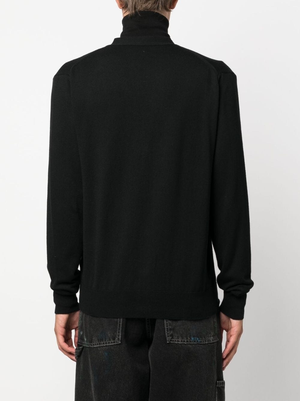 Orb logo-embroidered knitted cardigan - 4