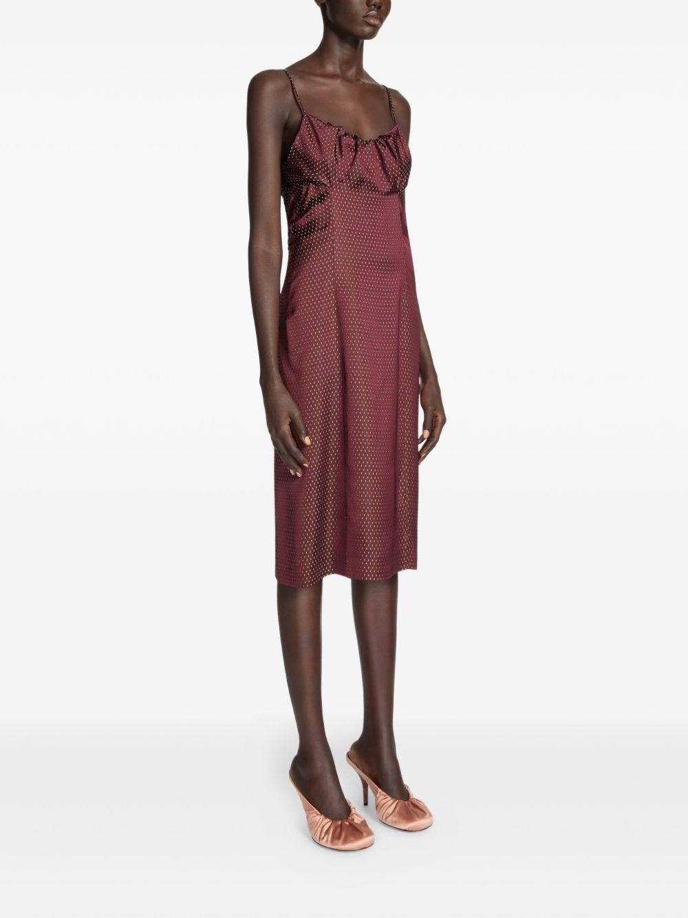 polka-dot pattern midi dress - 3