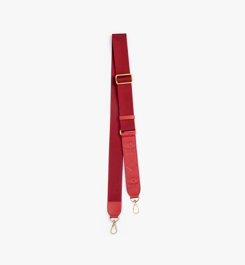 MCM Aren Webbing Shoulder Strap in Monogram Leather outlook
