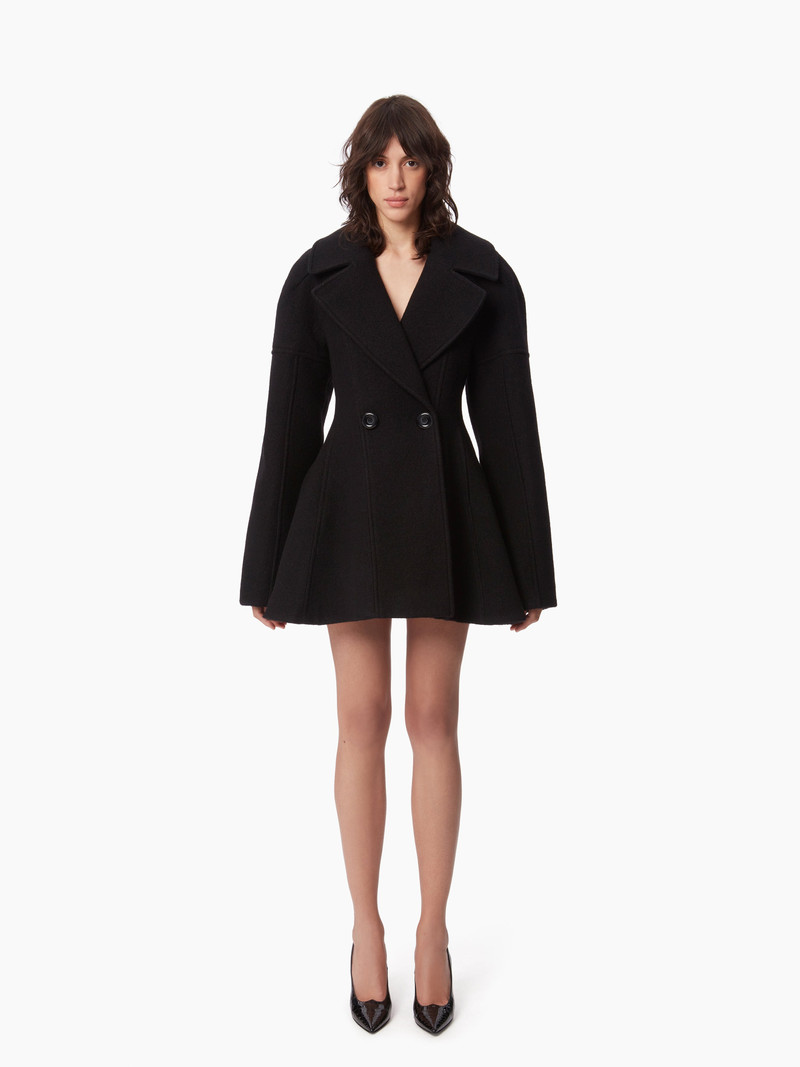 CINCHED WAIST COAT IN WOOL 1