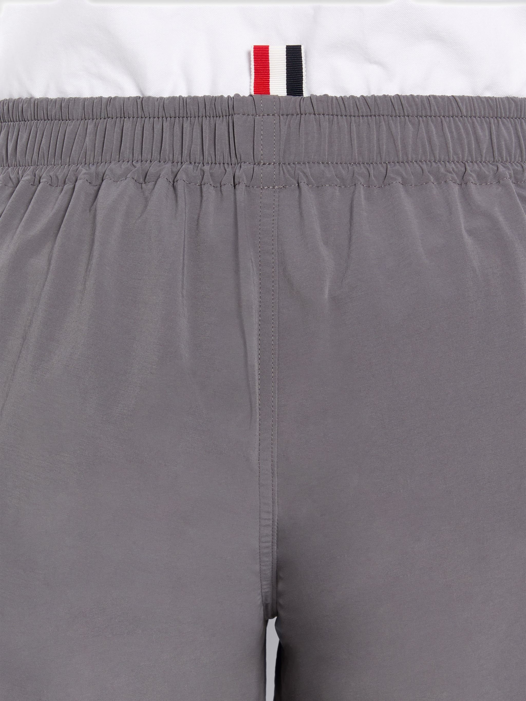 Medium Grey High Density Nylon Tech Elastic Waist Shorts - 6