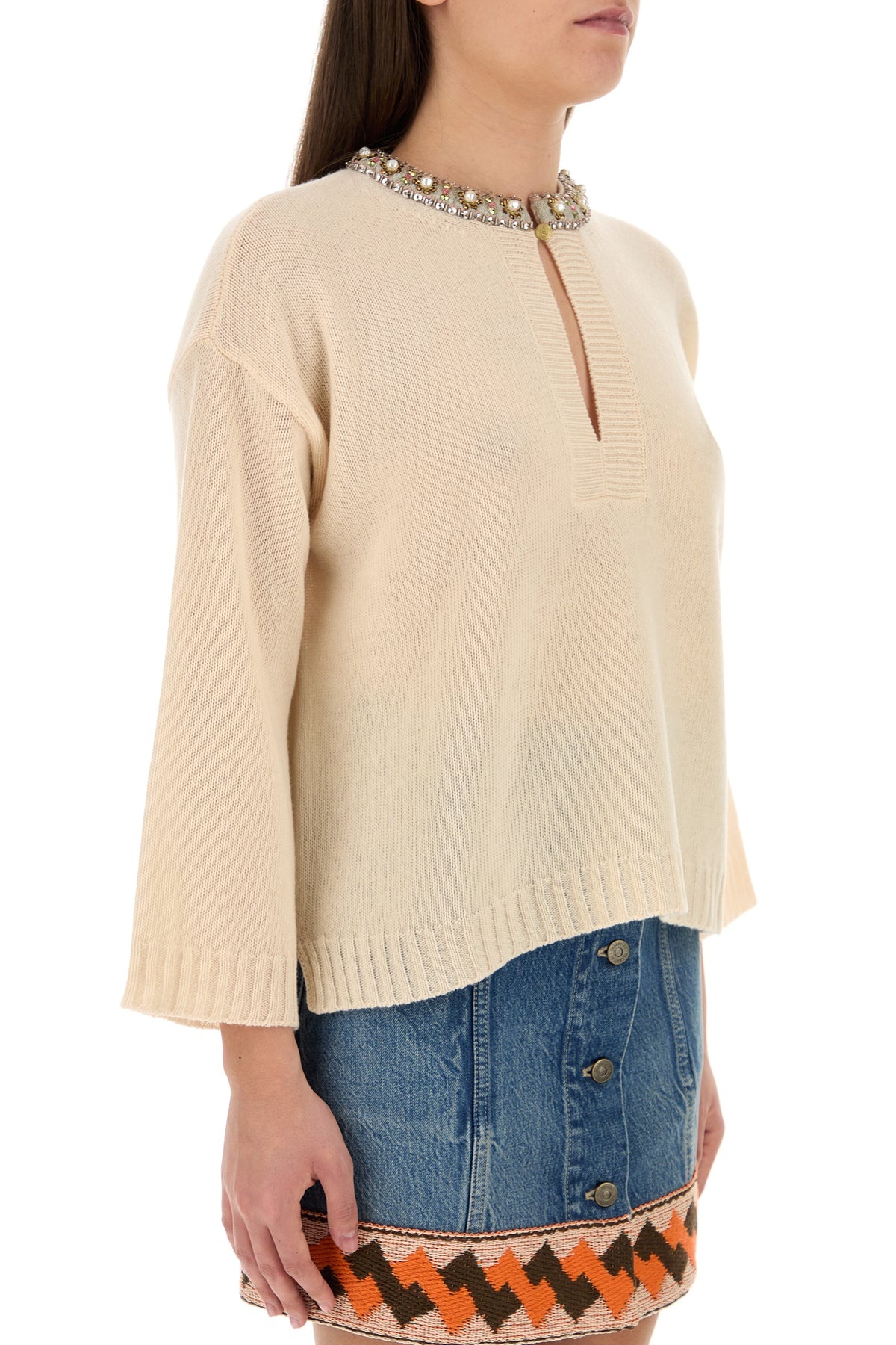 Cream wool sweater - 3