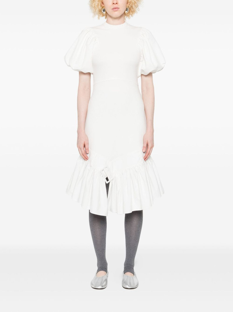 rokh puff-sleeve ruffled dress outlook