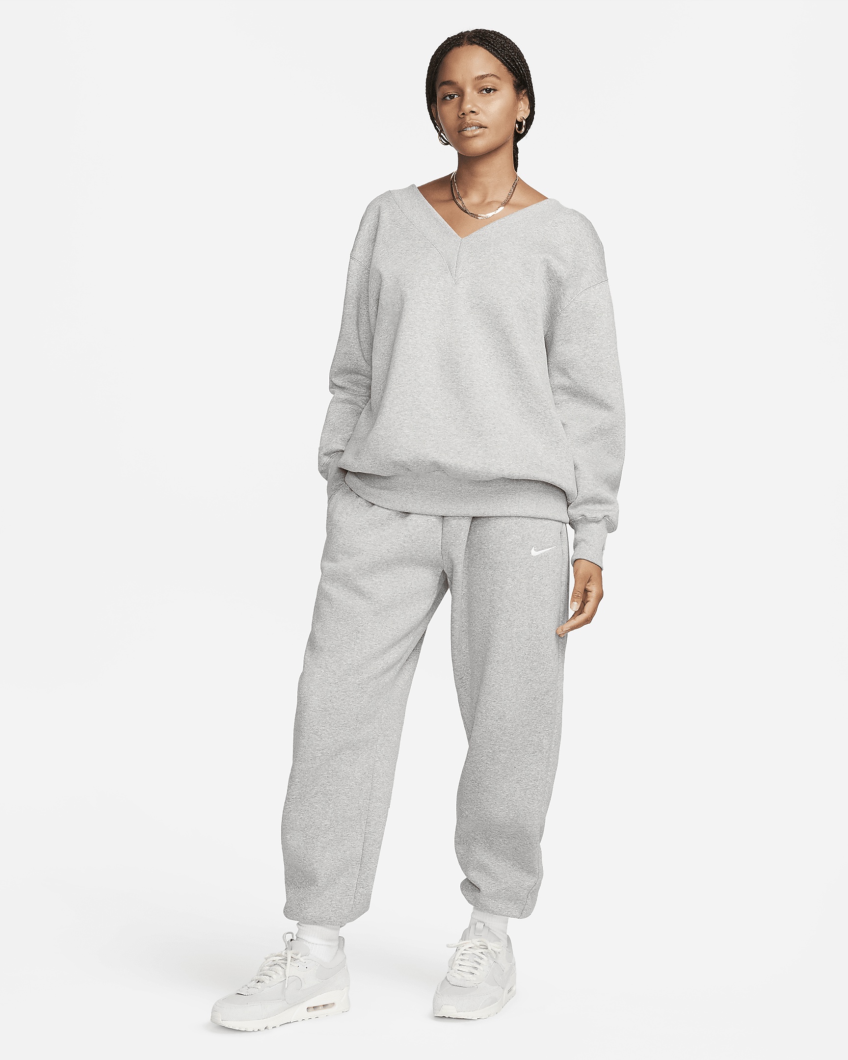 Nike Sportswear Phoenix Fleece Women's Oversized V-Neck Sweatshirt - 11