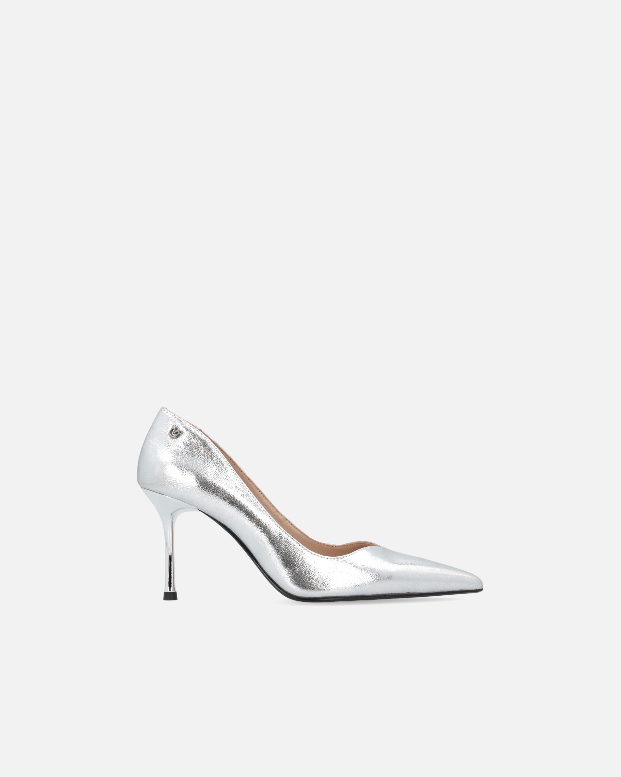 LAMINATED POINTED NAPPA LEATHER SHOES WITH HEEL - 1