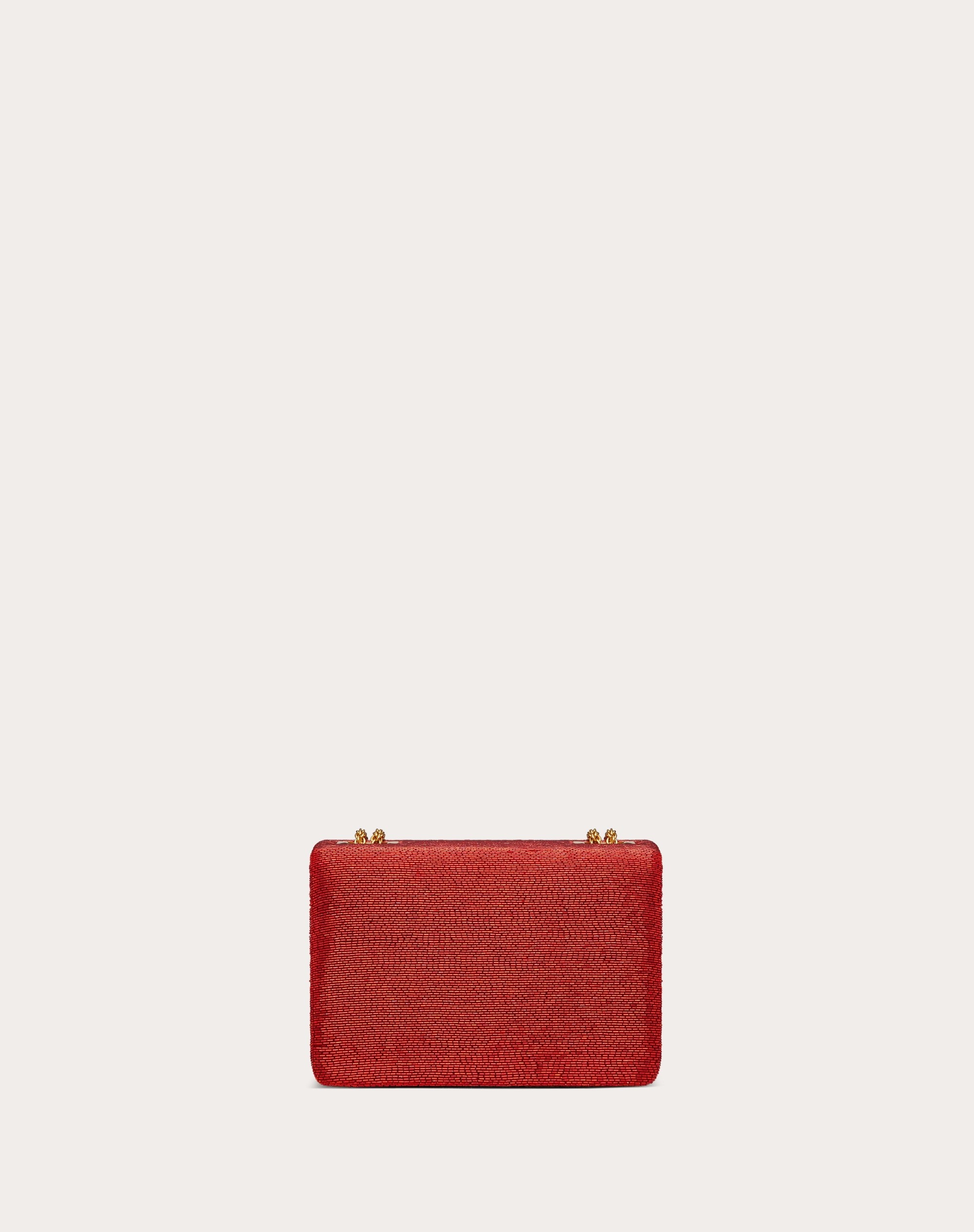 ONE STUD BAG WITH CHAIN AND ALL-OVER TUBES EMBROIDERY - 3