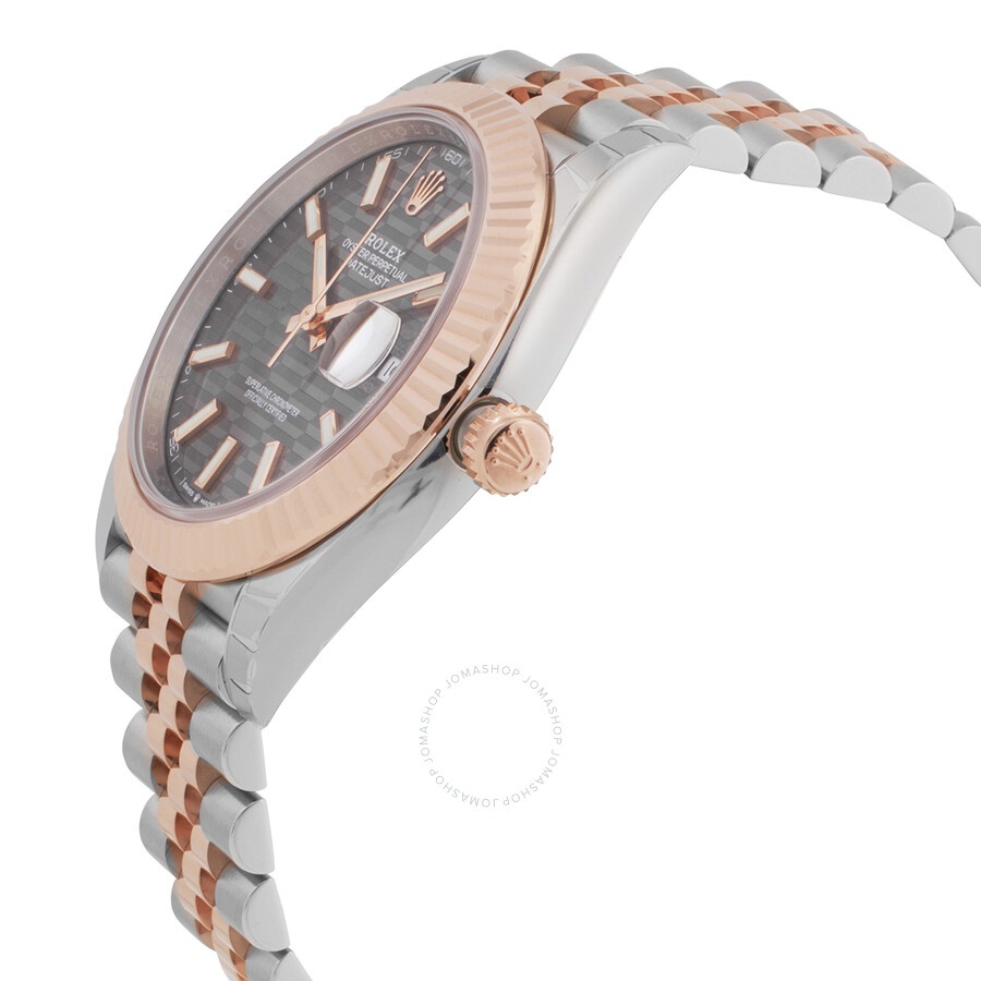 Rolex Datejust 41 Slate Fluted Motif Dial Automatic Men's Steel and 18kt Everose Gold Oyster Watch M - 2