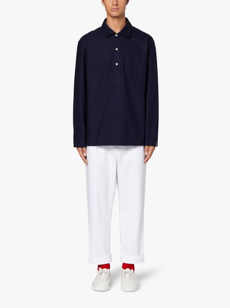 Mackintosh MILITARY NAVY COTTON SHIRT | GSM-201 outlook
