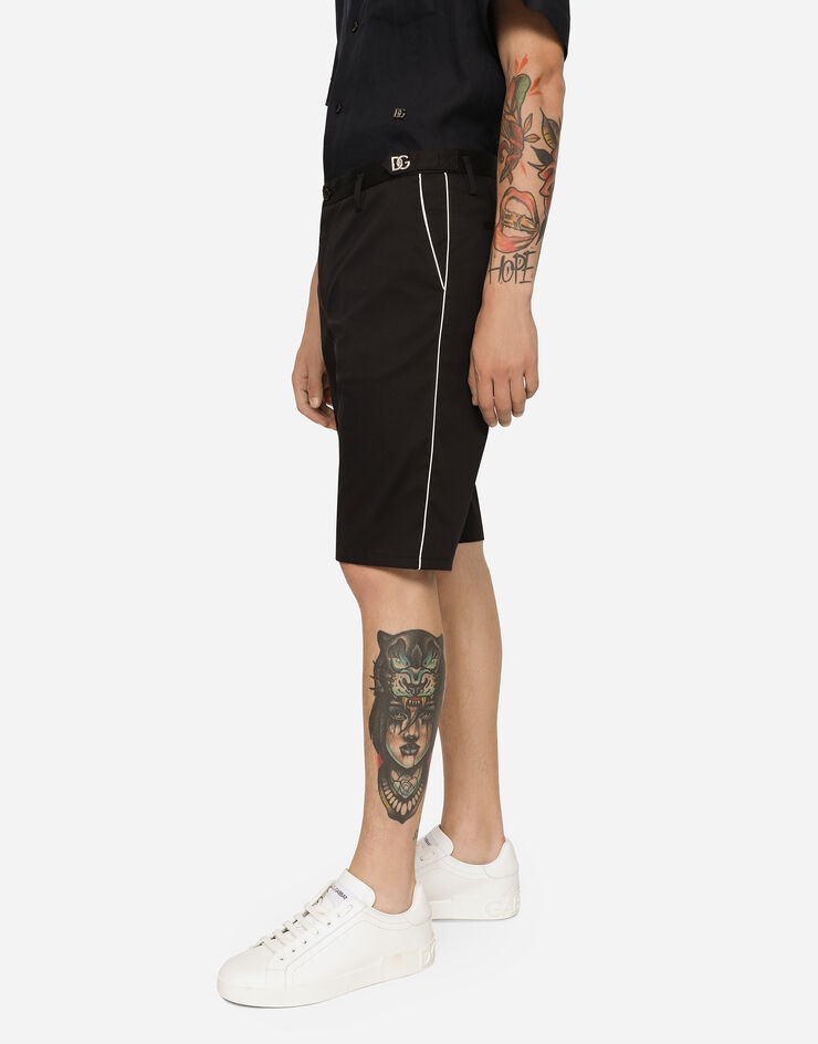 Stretch cotton shorts with DG hardware - 3